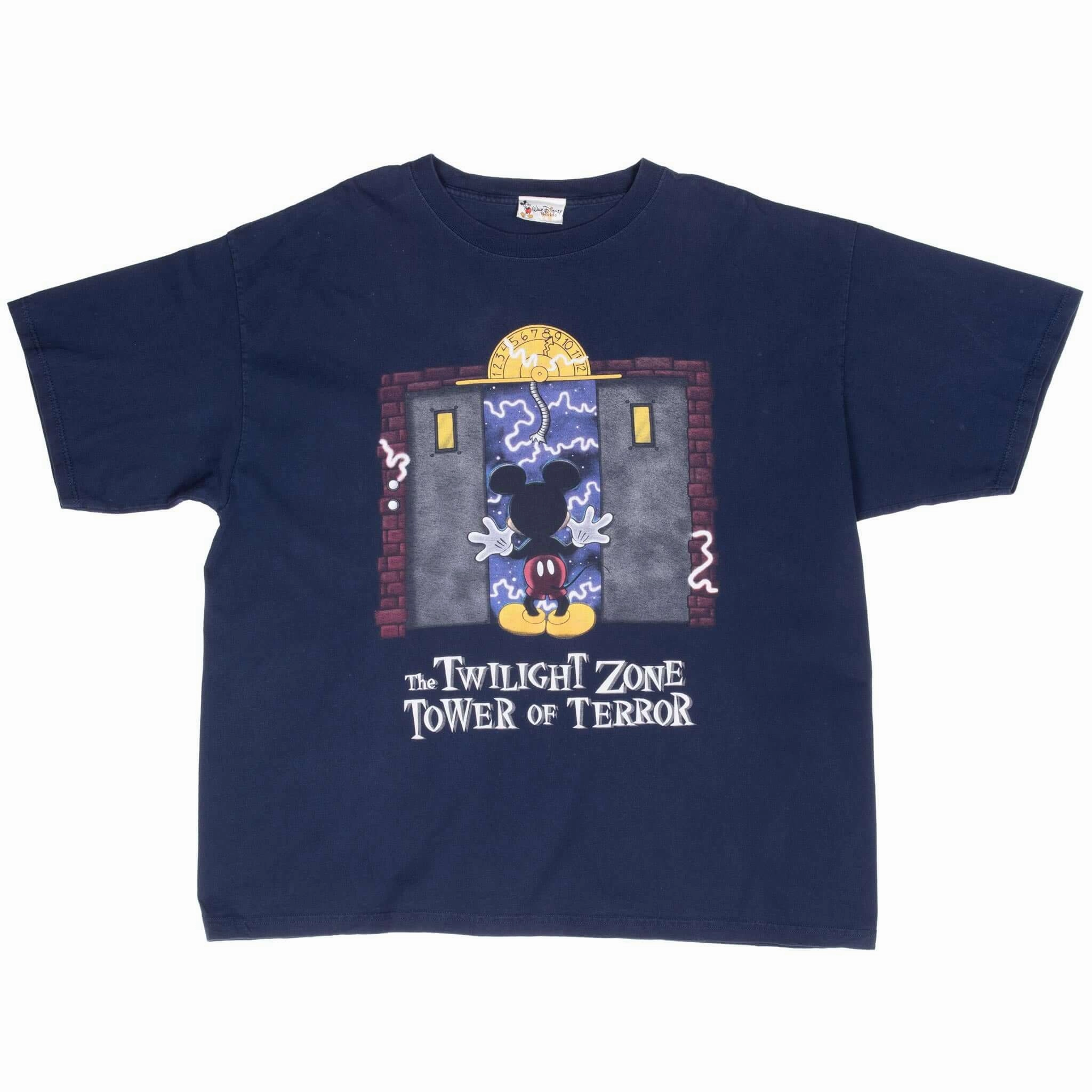 VINTAGE DISNEY THE TWILIGHT ZONE TOWER OF TERROR 1990S TEE SHIRT XL MADE IN USA