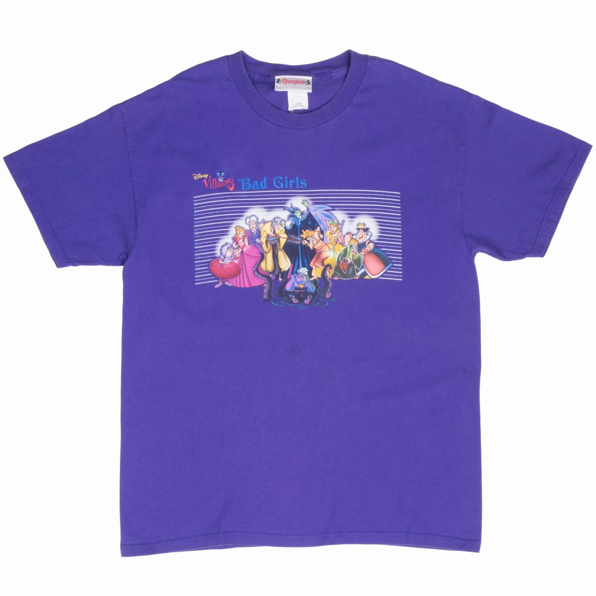 VINTAGE DISNEY VILLAINS BAD GIRLS 1990S TEE SHIRT LARGE MADE IN USA