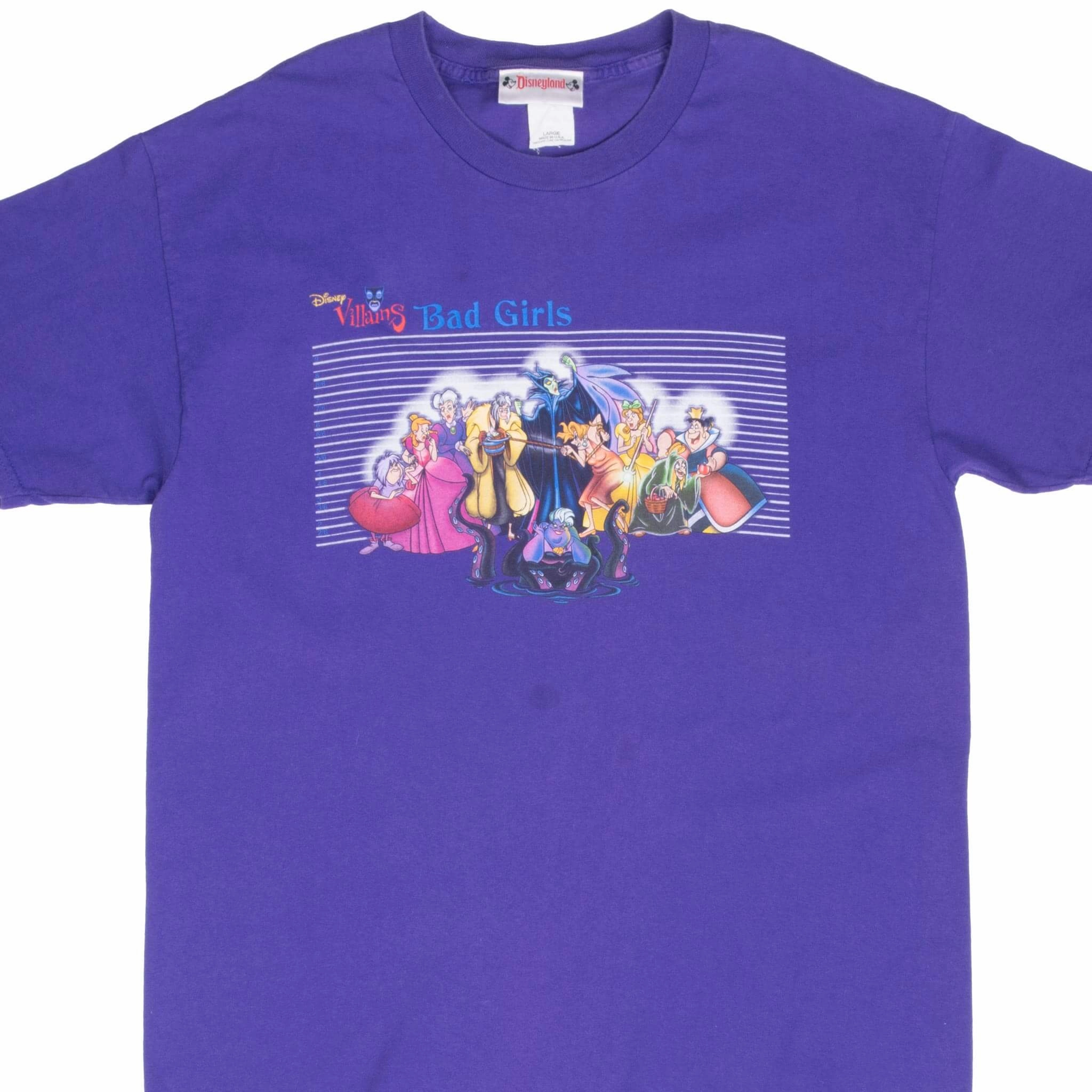 VINTAGE DISNEY VILLAINS BAD GIRLS 1990S TEE SHIRT LARGE MADE IN USA
