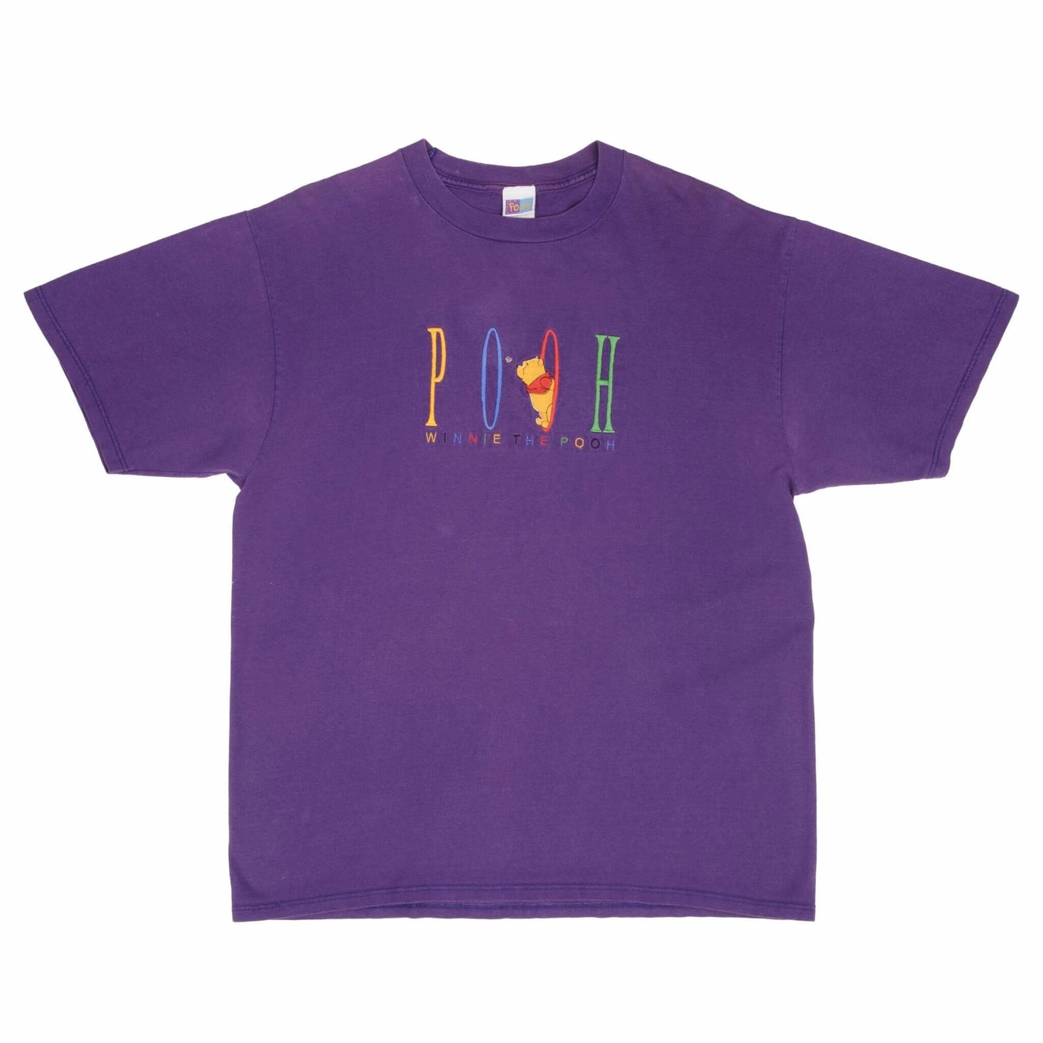 VINTAGE DISNEY WINNIE THE POOH EMBROIDERED 1990S TEE SHIRT SIZE XL MADE IN USA