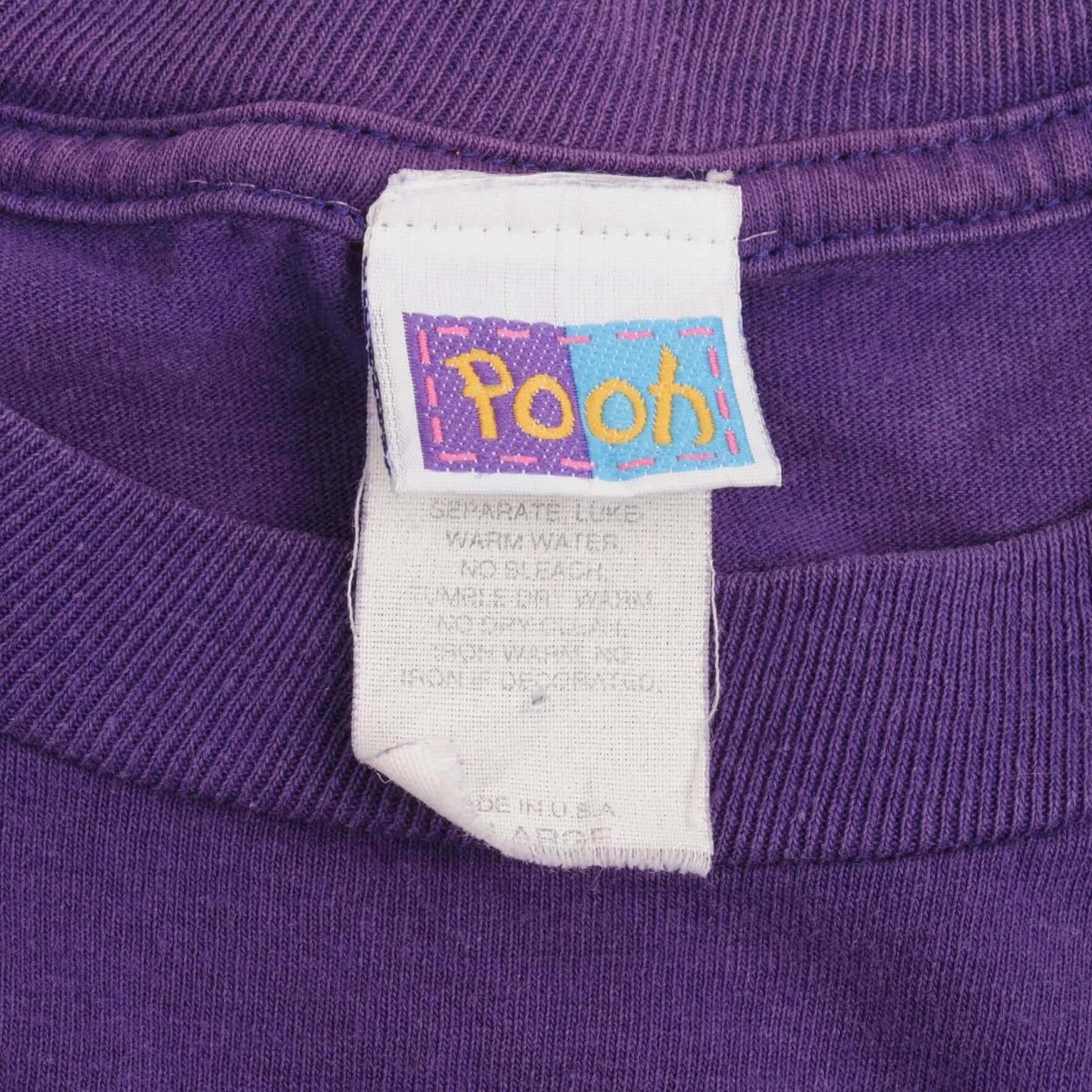 VINTAGE DISNEY WINNIE THE POOH EMBROIDERED 1990S TEE SHIRT SIZE XL MADE IN USA