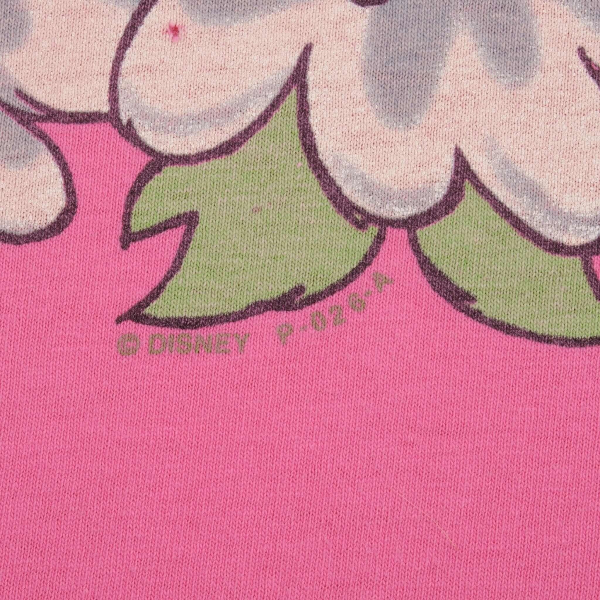 VINTAGE DISNEY WINNIE THE POOH FLOWER 1990S PINK TEE SHIRT SIZE XL