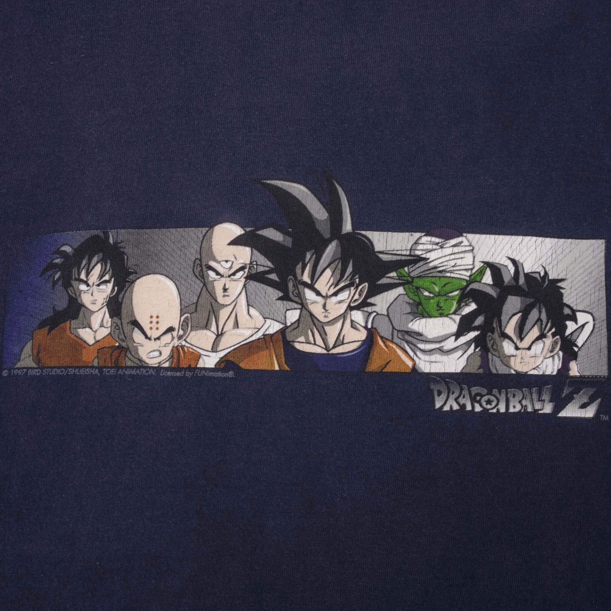 VINTAGE DRAGONBALL Z BOX LOGO BIRD STUDIO TEE SHIRT 1997 SIZE LARGE