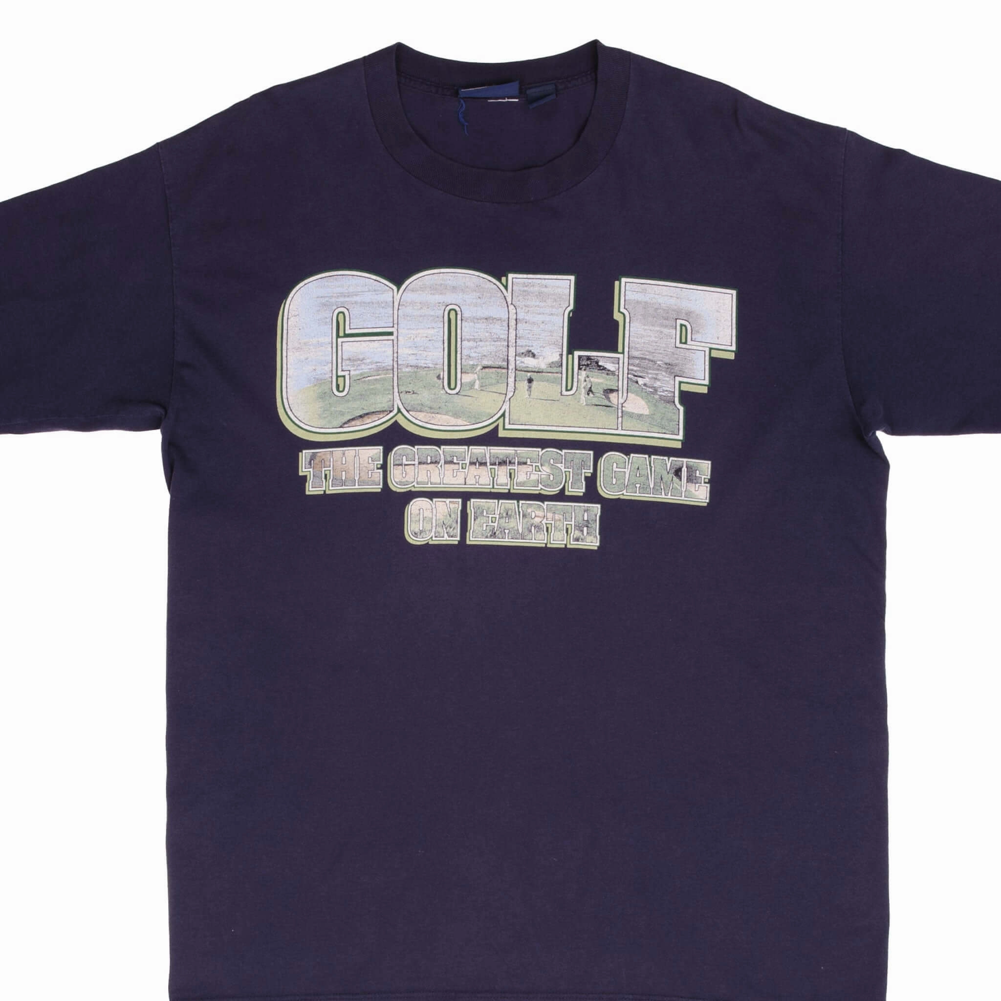VINTAGE GOLF THE GREATEST GAME ON EARTH VAN HEUSEN TEE SHIRT 1990S SIZE XL