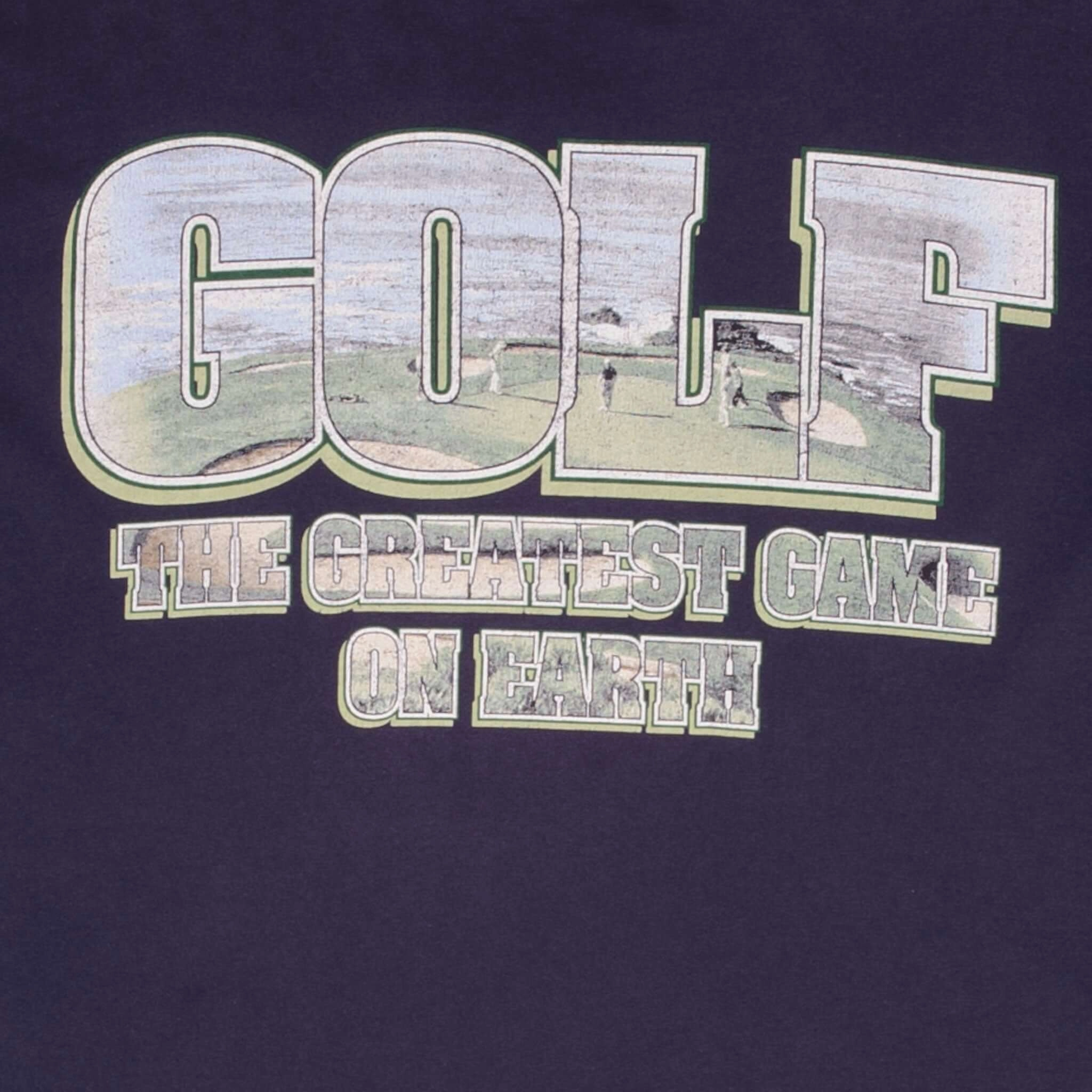 VINTAGE GOLF THE GREATEST GAME ON EARTH VAN HEUSEN TEE SHIRT 1990S SIZE XL
