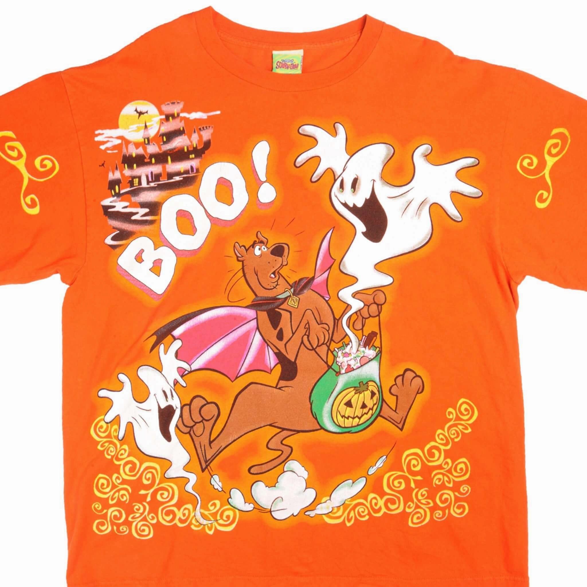 VINTAGE HALLOWEEN BOO SCOOBY-DOO TEE SHIRT 2000 SIZE LARGE
