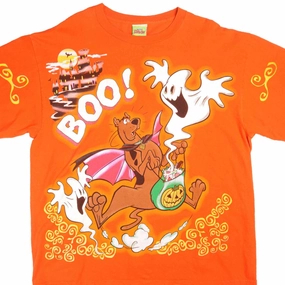 VINTAGE HALLOWEEN BOO SCOOBY-DOO TEE SHIRT 2000 SIZE LARGE