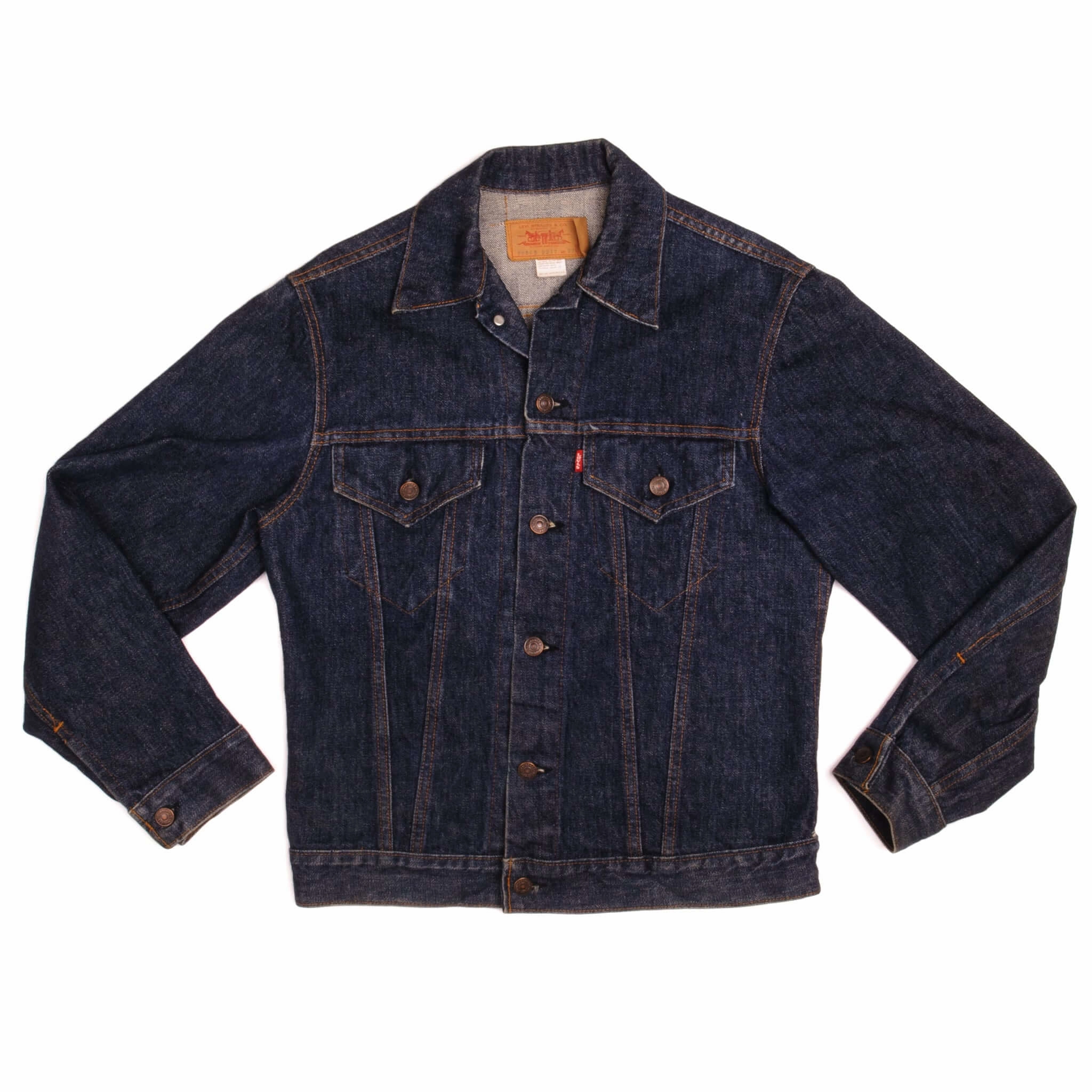 VINTAGE LEVIS JACKET SIZE 38 WITH SINGLE STITCH 2 POCKETS 1971-Mid 1980s MADE IN USA