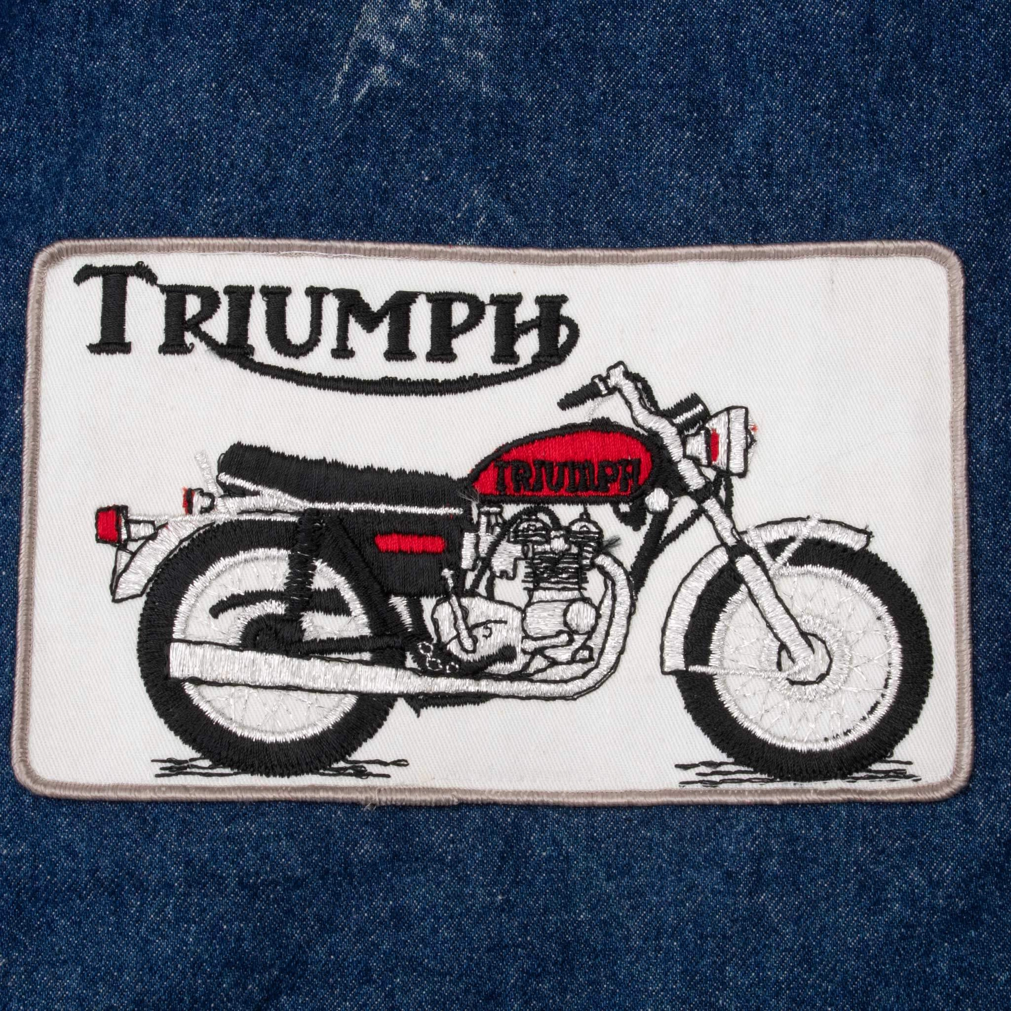 VINTAGE LEVIS SHERPA TRIUMPH PATCH TRUCKER DENIM JACKET 1990S LARGE
