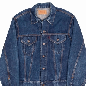 VINTAGE LEVIS TYPE 3 JACKET SINGLE STITCH TWO POCKETS SIZE 44 1970S MADE IN USA