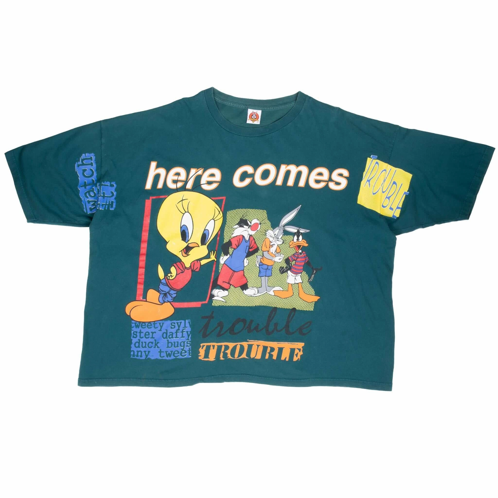 VINTAGE LOONEY TUNES BUGS SYLVERSTER DAFFY 1998 TEE SHIRT 3XL