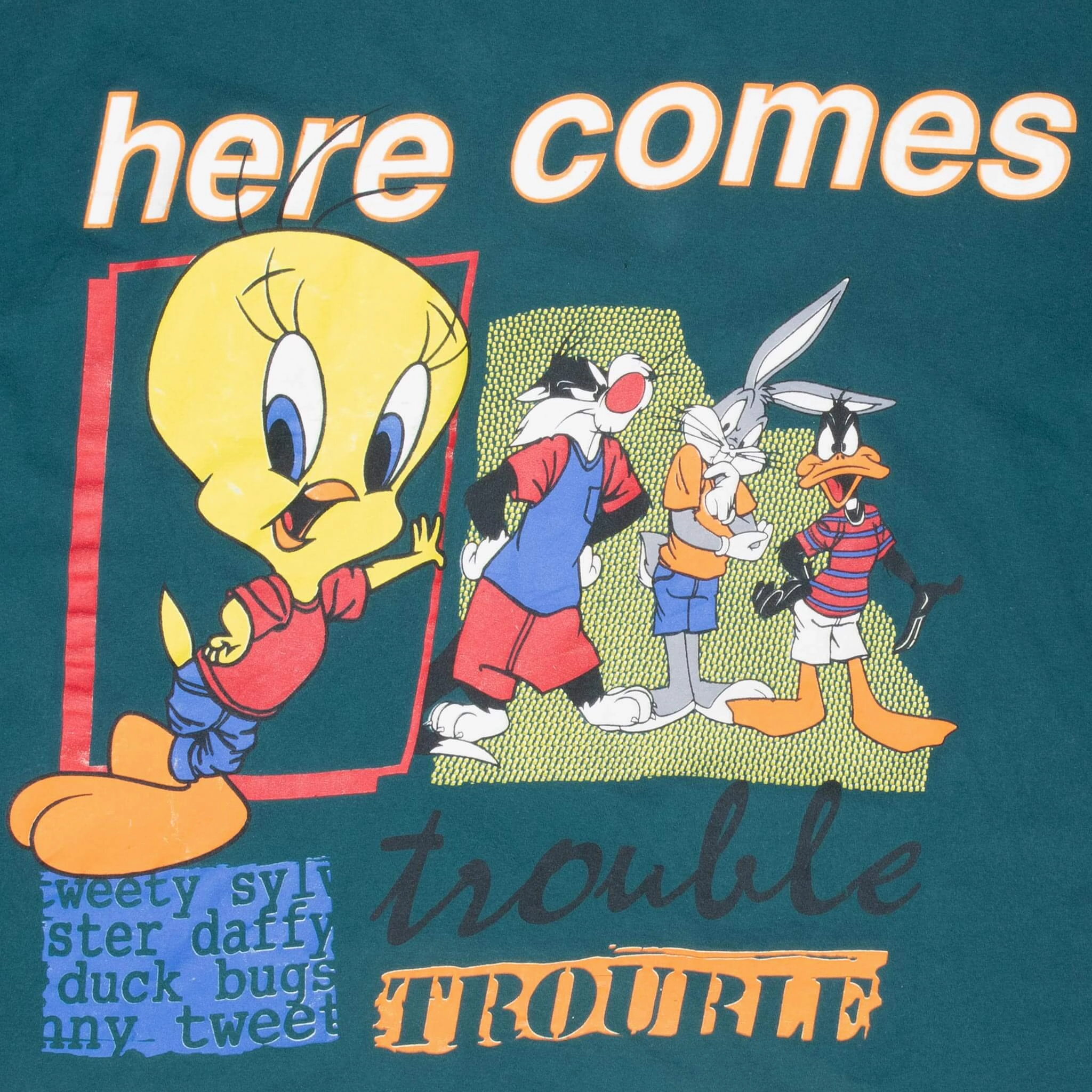 VINTAGE LOONEY TUNES BUGS SYLVERSTER DAFFY 1998 TEE SHIRT 3XL