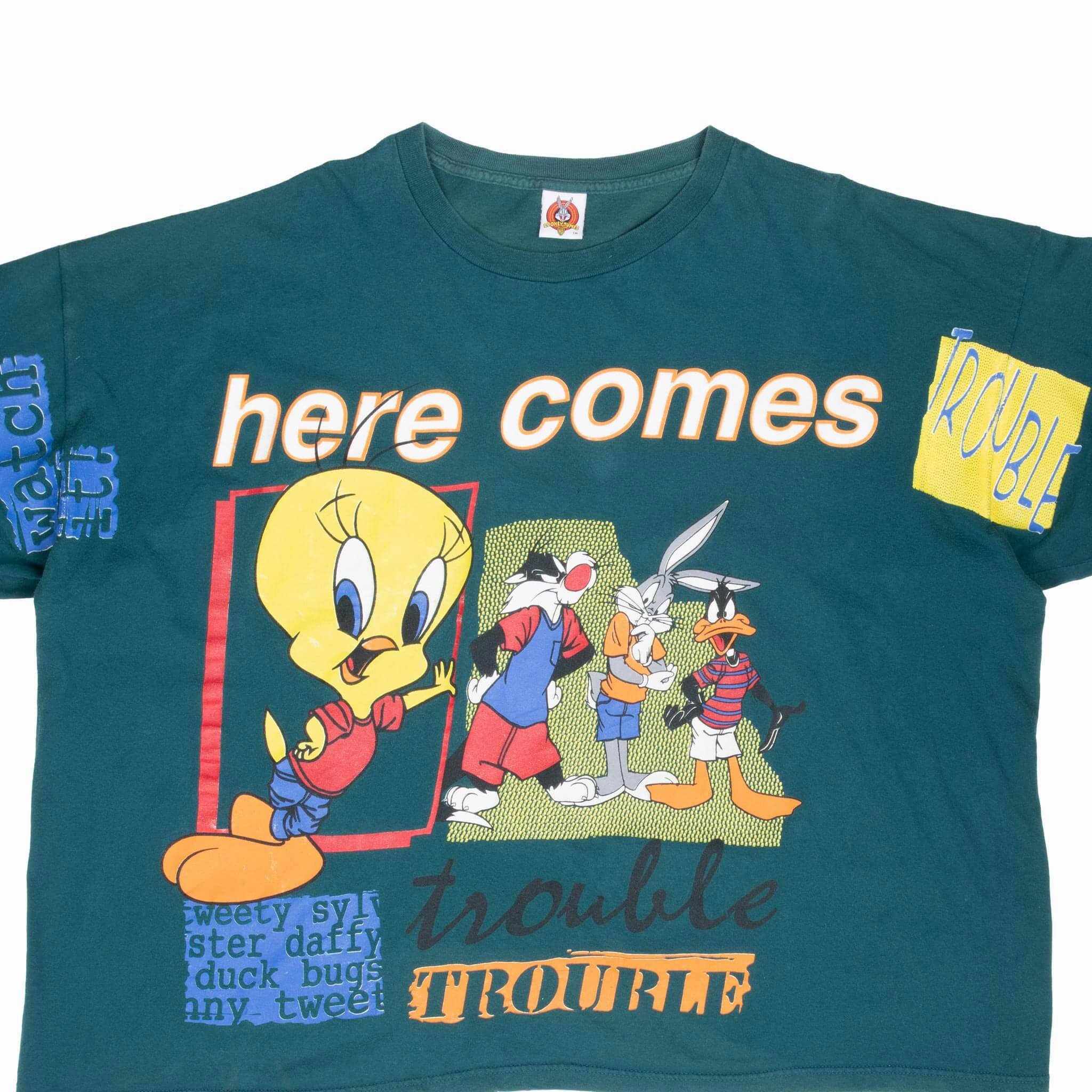 VINTAGE LOONEY TUNES BUGS SYLVERSTER DAFFY 1998 TEE SHIRT 3XL