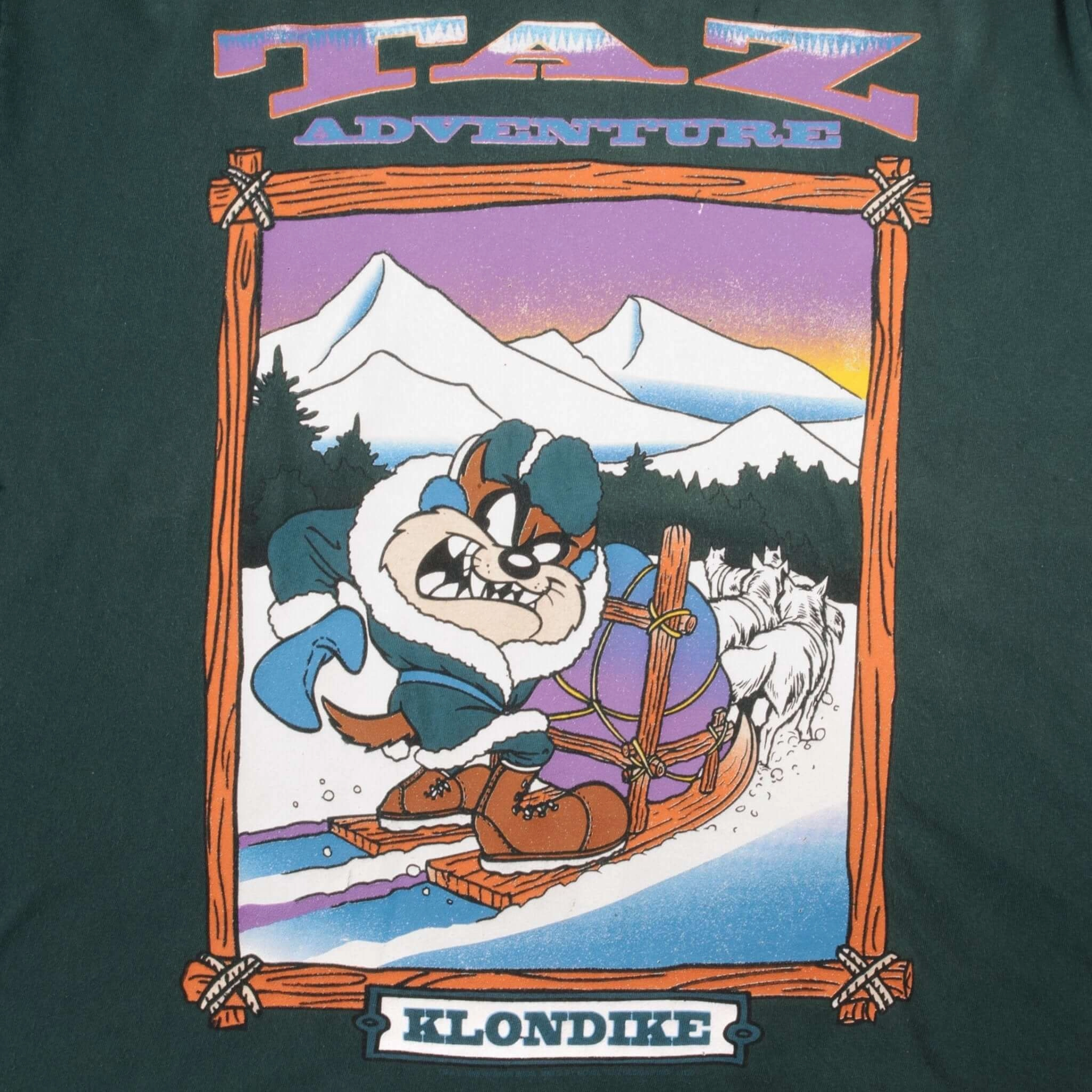 VINTAGE LOONEY TUNES TAZ ADVENTURE KLONDIKE TEE SHIRT 1990S SIZE XL