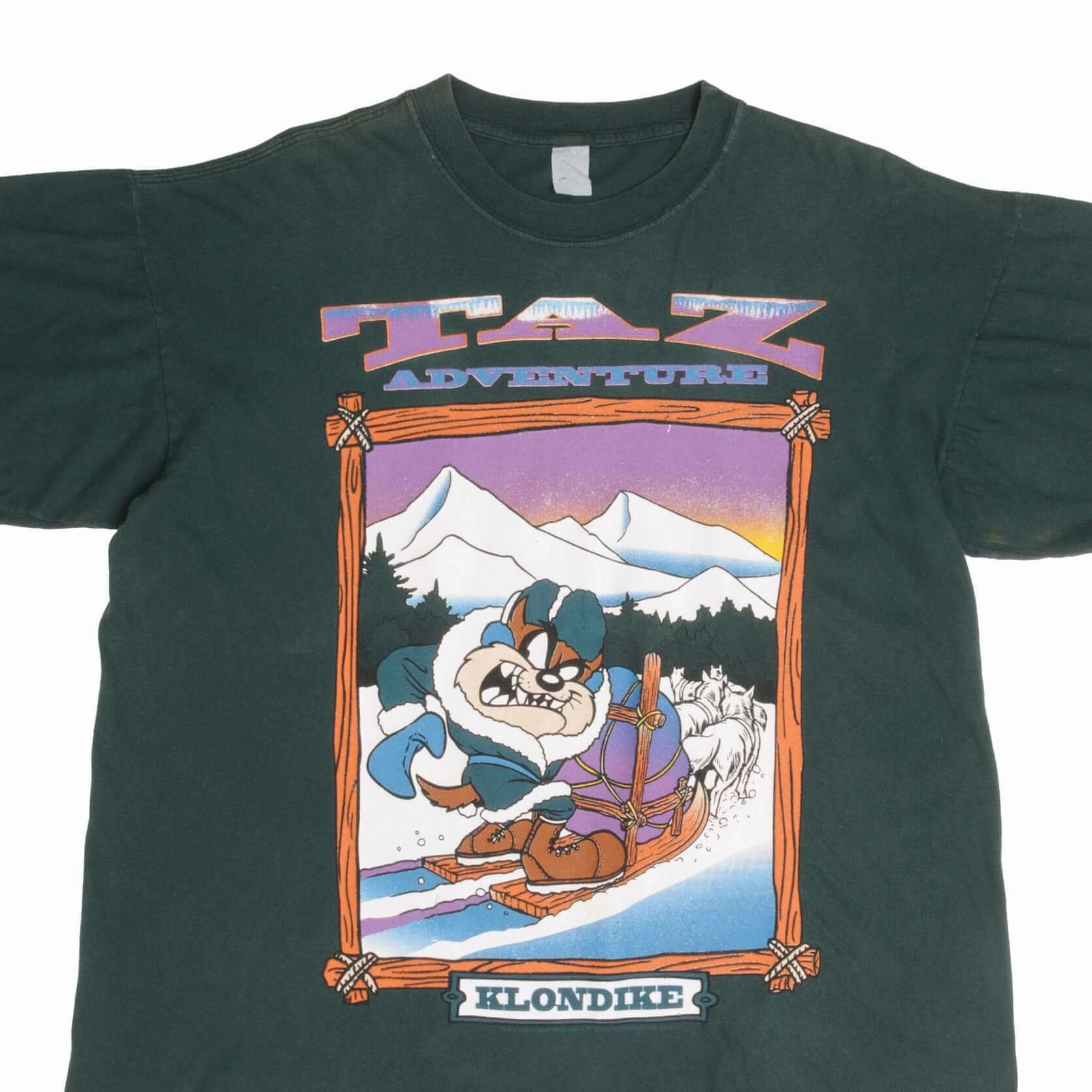 VINTAGE LOONEY TUNES TAZ ADVENTURE KLONDIKE TEE SHIRT 1990S SIZE XL