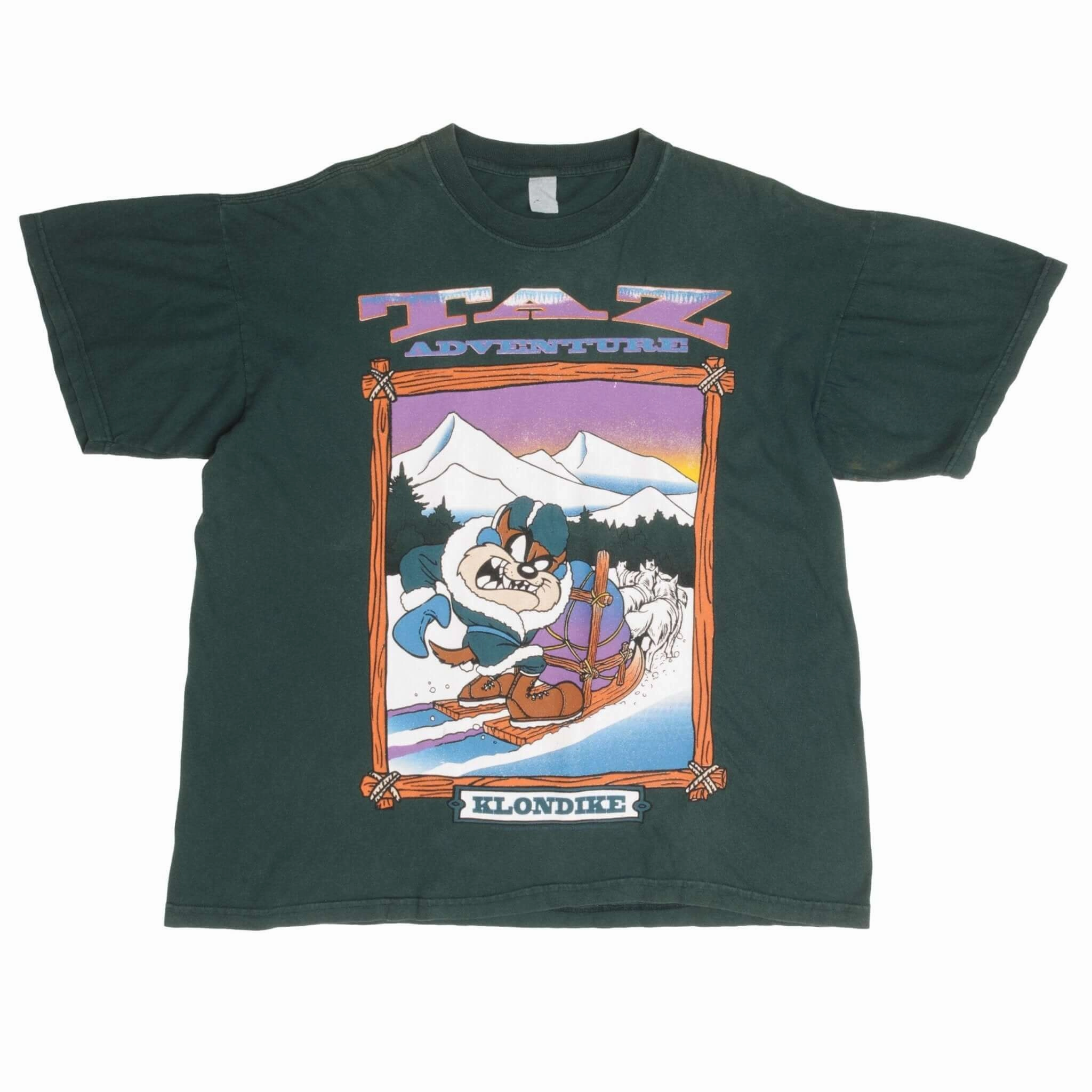 VINTAGE LOONEY TUNES TAZ ADVENTURE KLONDIKE TEE SHIRT 1990S SIZE XL
