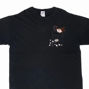 VINTAGE LOONEY TUNES TAZ BOWLING EMBROIDERED POCKET TEE SHIRT 1990S 2XL
