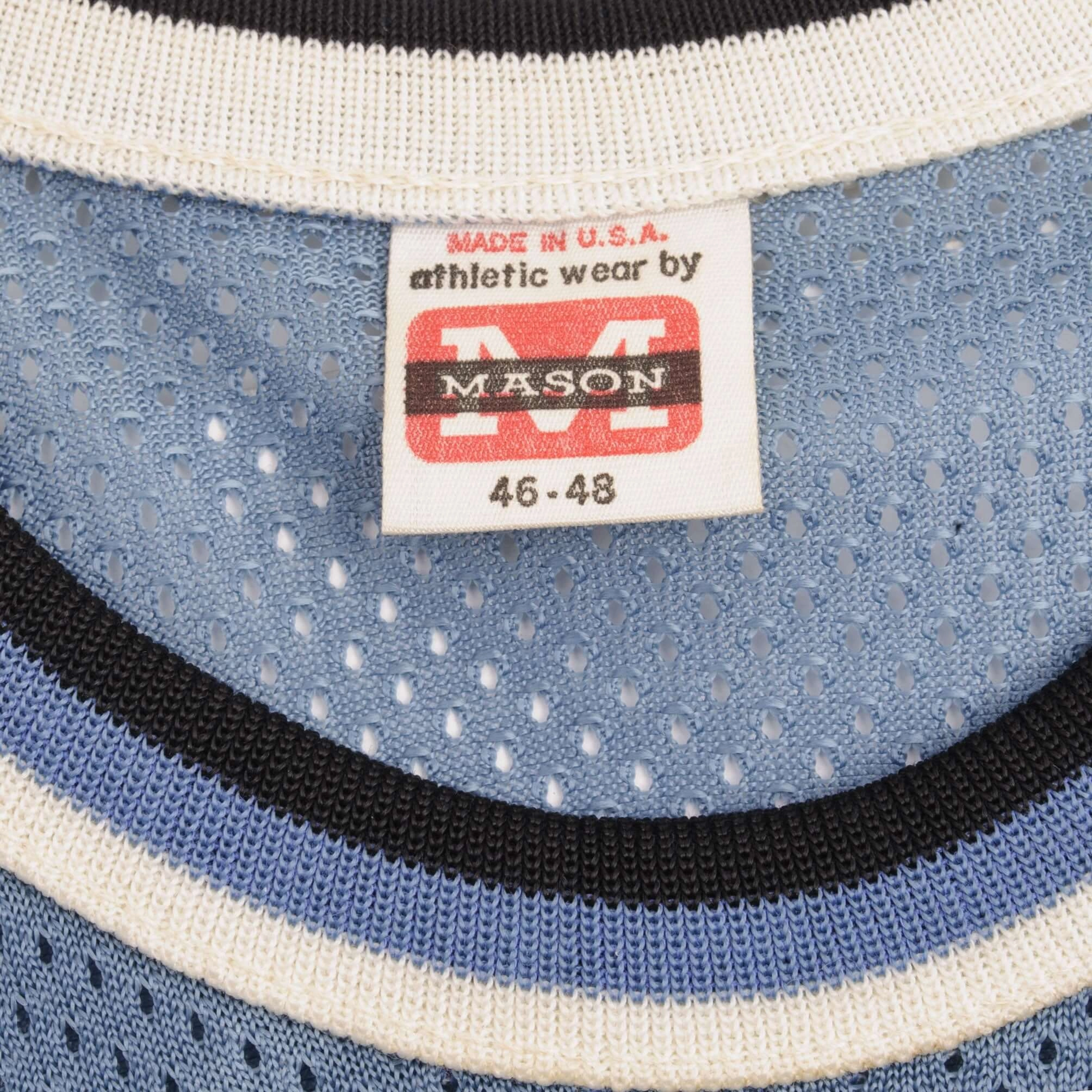 VINTAGE MASON HARES #7 JERSEY TEE SHIRT 1970S SIZE LARGE MADE IN USA