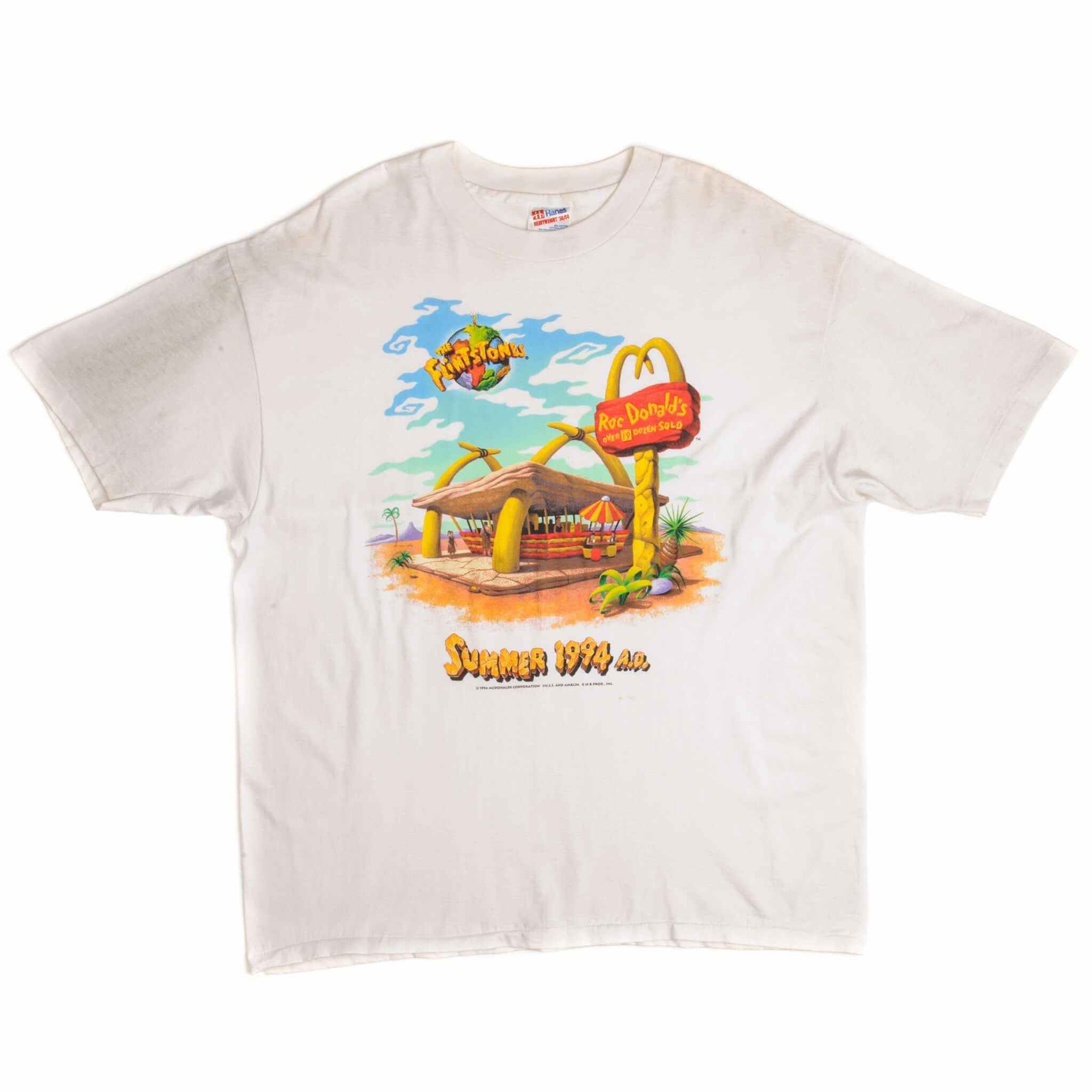 VINTAGE MCDONALDS THE FLINTSTONES TEE SHIRT 1994 SIZE XL MADE IN USA