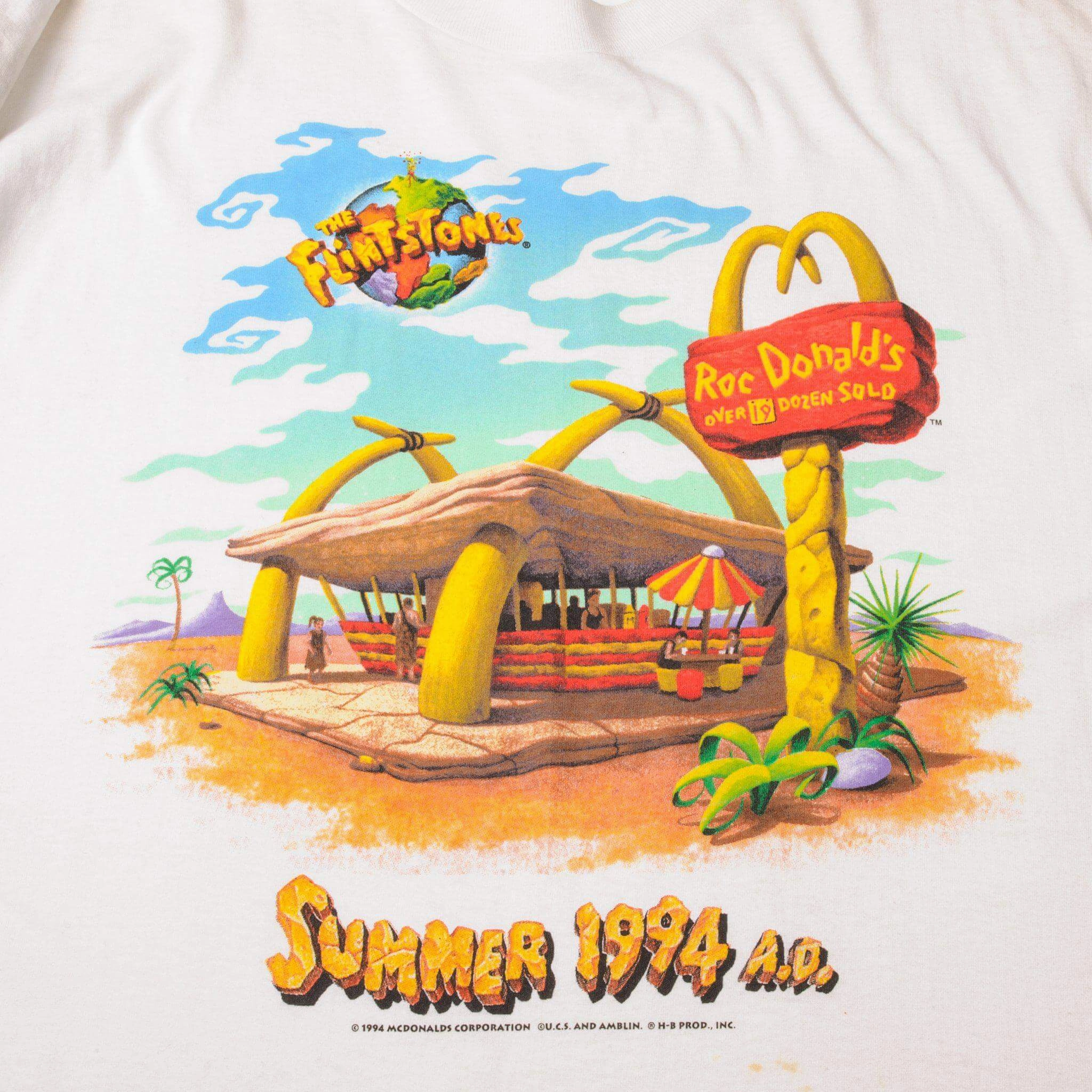 VINTAGE MCDONALDS THE FLINTSTONES TEE SHIRT 1994 SIZE XL MADE IN USA