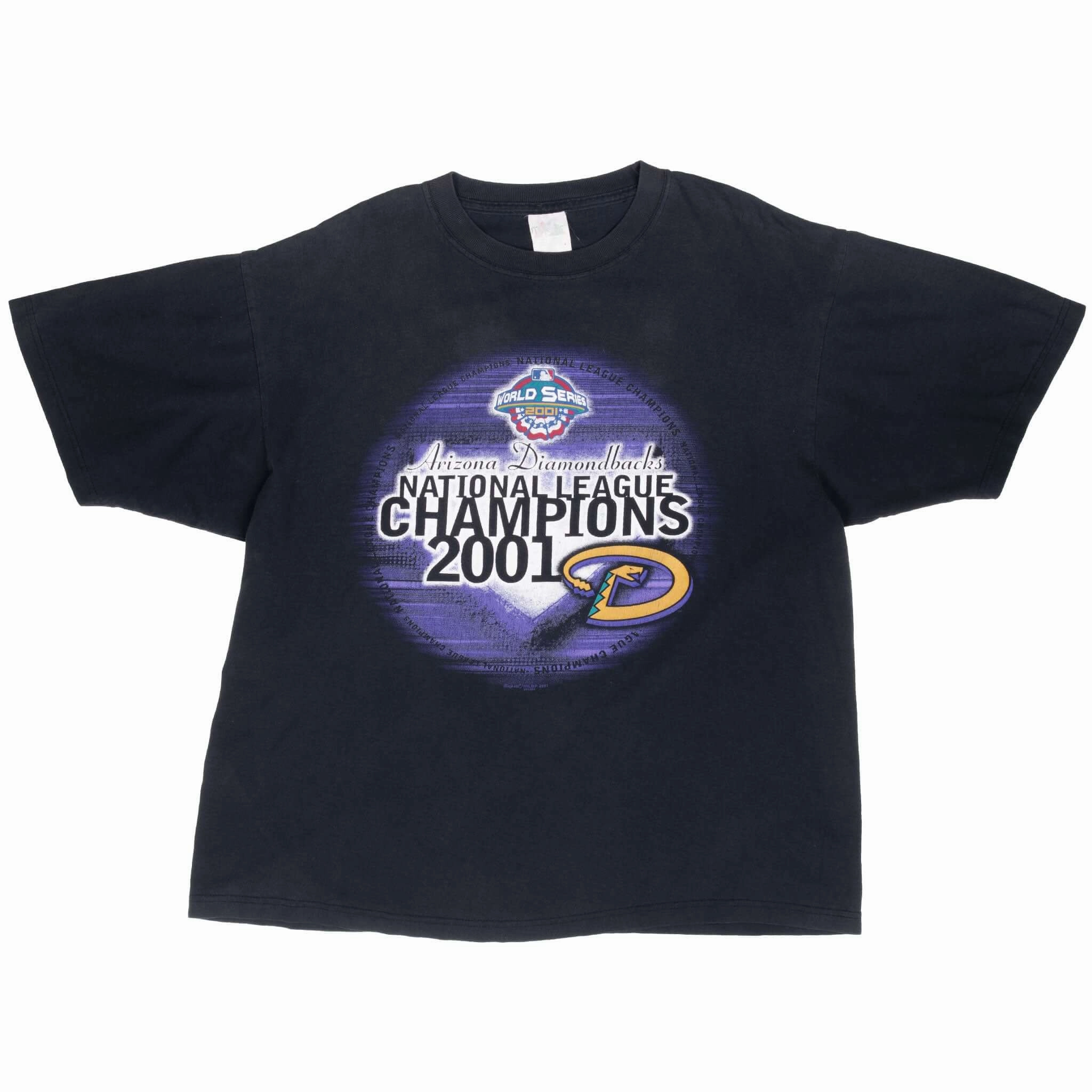 VINTAGE MLB ARIZONA DIAMONDBACKS CHAMPIONS 2001 TEE SHIRT XL