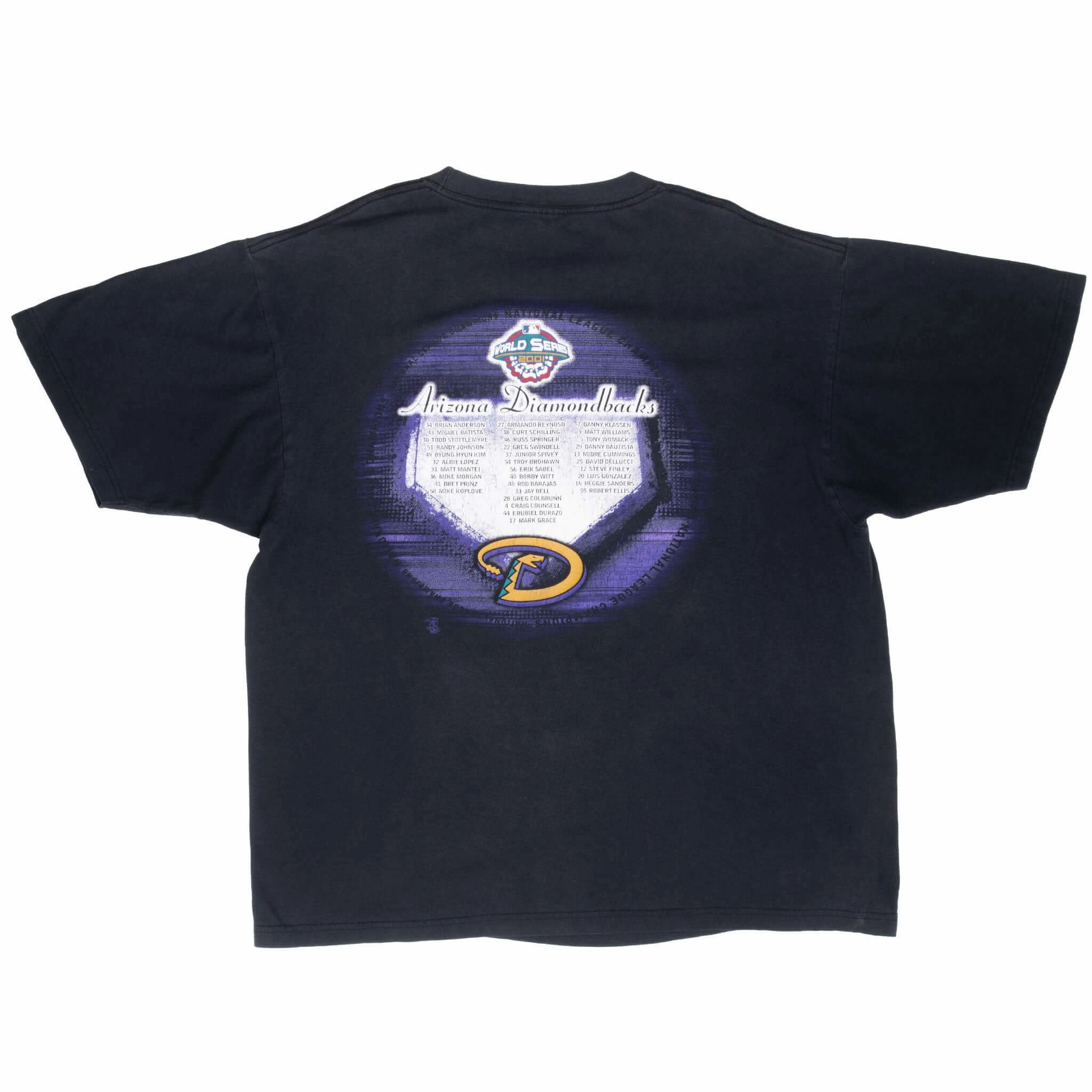VINTAGE MLB ARIZONA DIAMONDBACKS CHAMPIONS 2001 TEE SHIRT XL