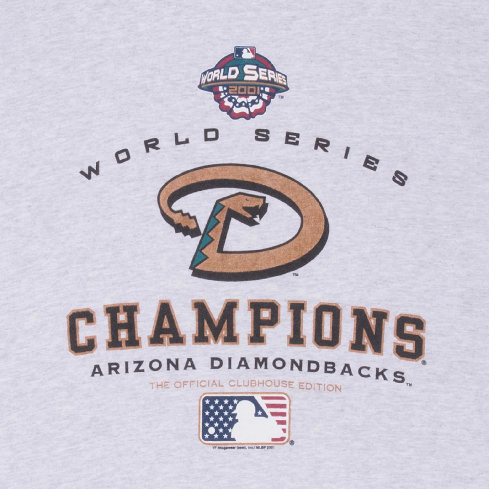 VINTAGE MLB ARIZONA DIAMONDBACKS CHAMPIONS 2001 TEE SHIRT XL