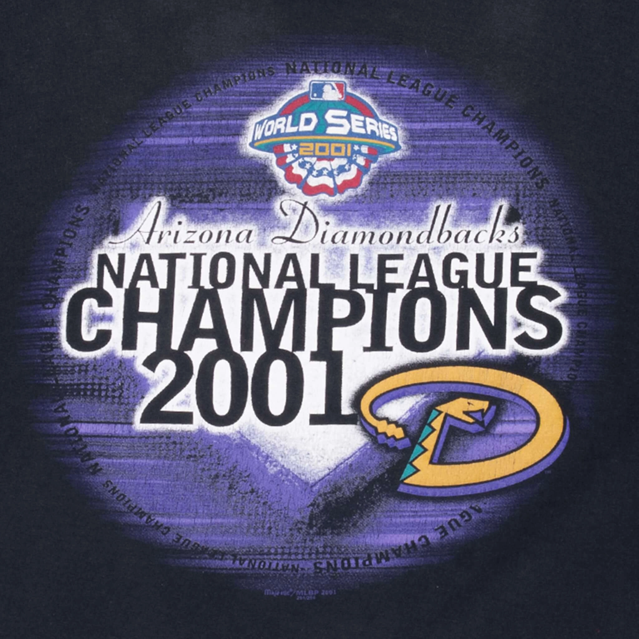 VINTAGE MLB ARIZONA DIAMONDBACKS CHAMPIONS 2001 TEE SHIRT XL