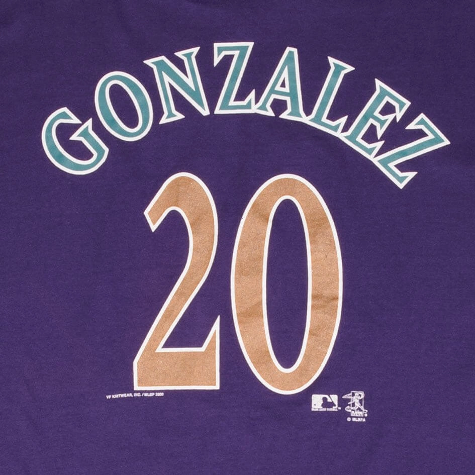 VINTAGE MLB ARIZONA DIAMONDBACKS LUIS GONZALEZ #20 2000 TEE SHIRT SIZE XL