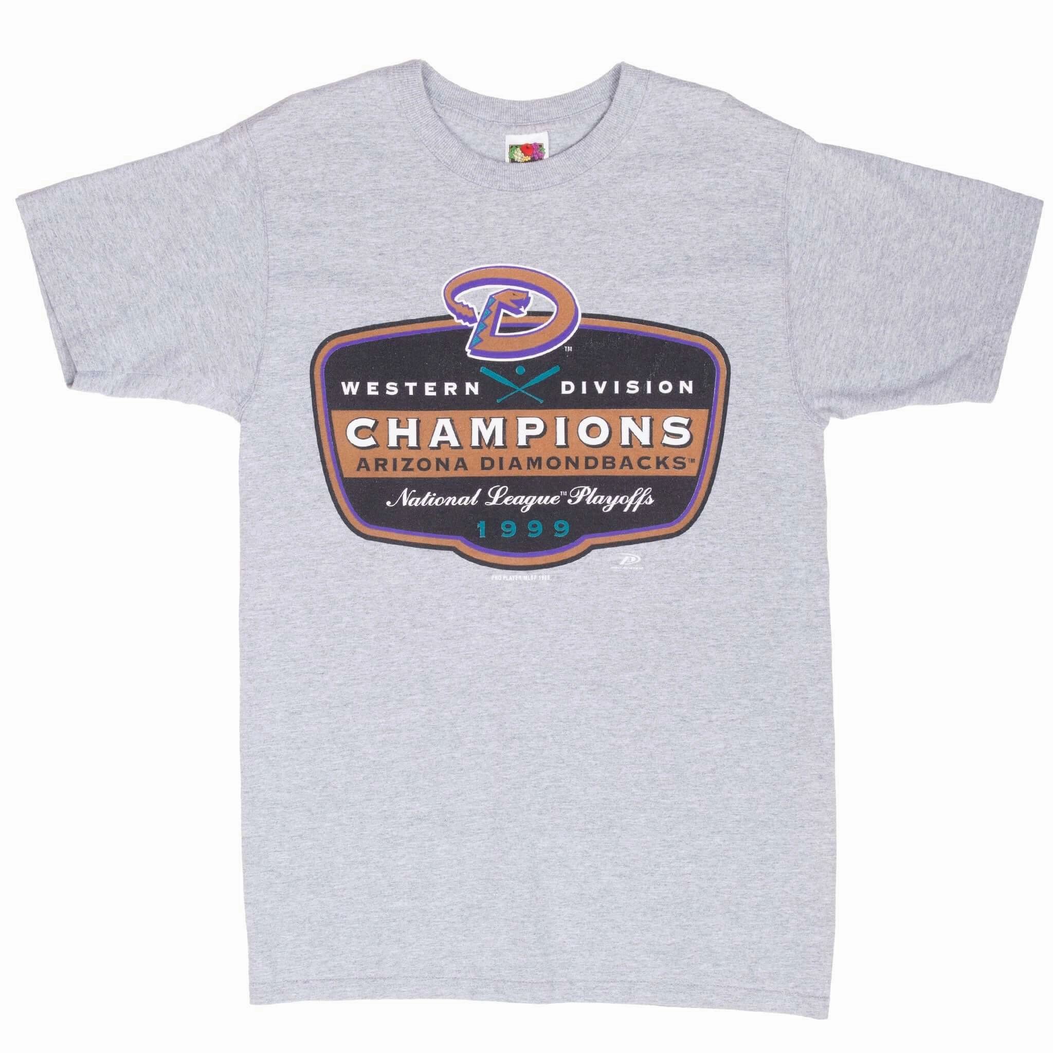 VINTAGE MLB ARIZONA DIAMONDBACKS WESTERN CHAMPIONS 1999 TEE SHIRT SMALL