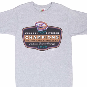 VINTAGE MLB ARIZONA DIAMONDBACKS WESTERN CHAMPIONS 1999 TEE SHIRT SMALL