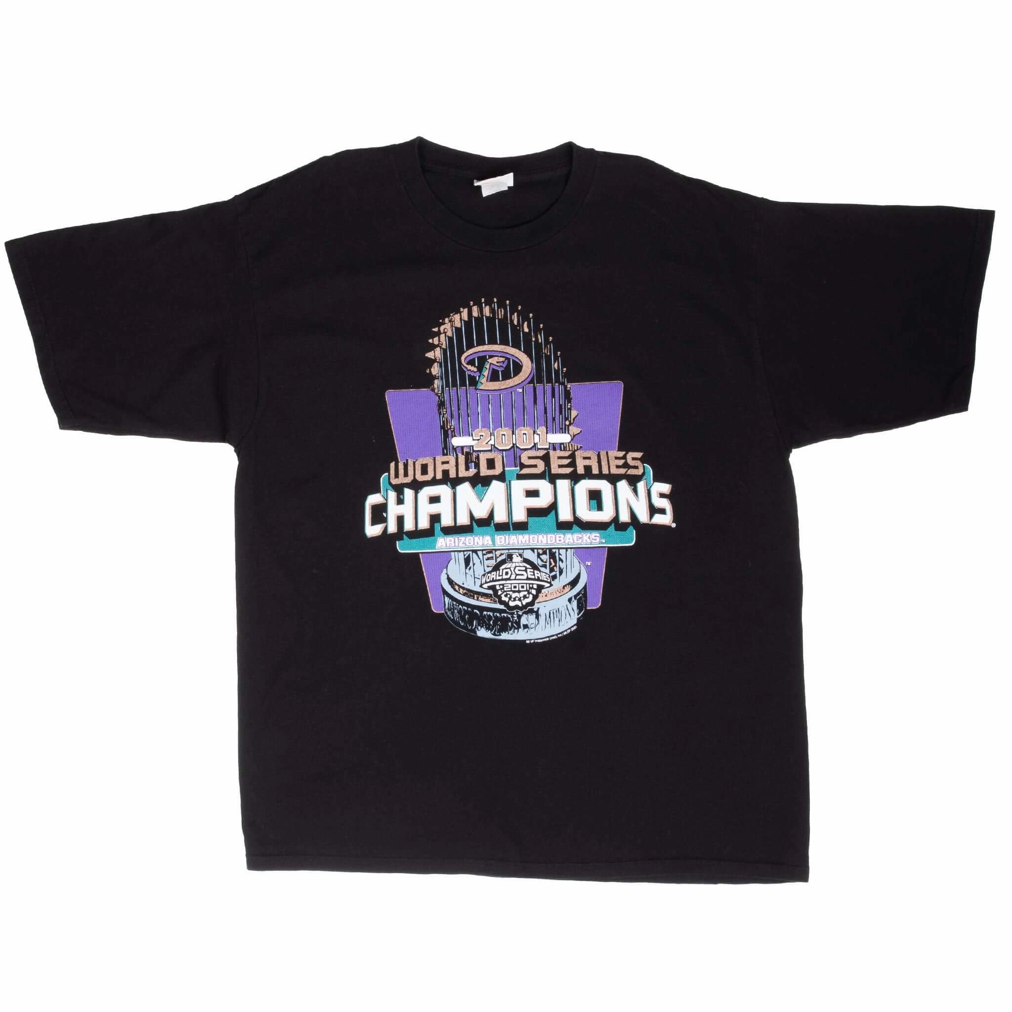 VINTAGE MLB ARIZONA DIAMONDBACKS WORLD SERIES 2001 TEE SHIRT XL