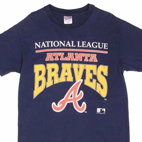 VINTAGE MLB ATLANTA BRAVES 1992 TEE SHIRT SIZE LARGE MADE IN USA