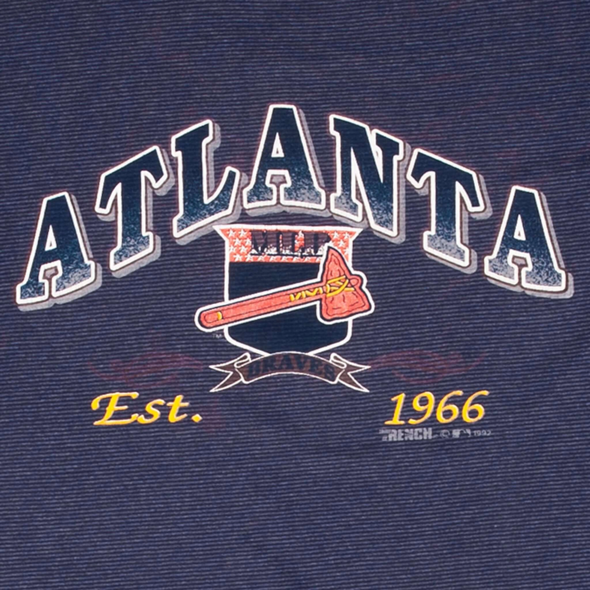 VINTAGE MLB ATLANTA BRAVES 1992 TEE SHIRT SIZE MEDIUM MADE IN USA