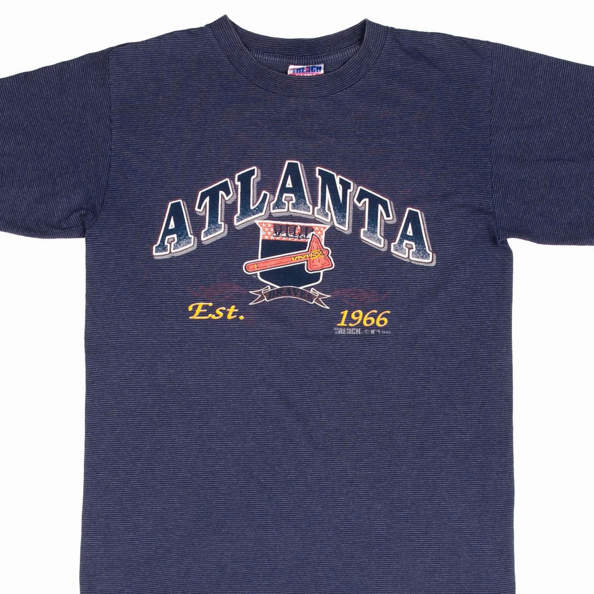 VINTAGE MLB ATLANTA BRAVES 1992 TEE SHIRT SIZE MEDIUM MADE IN USA
