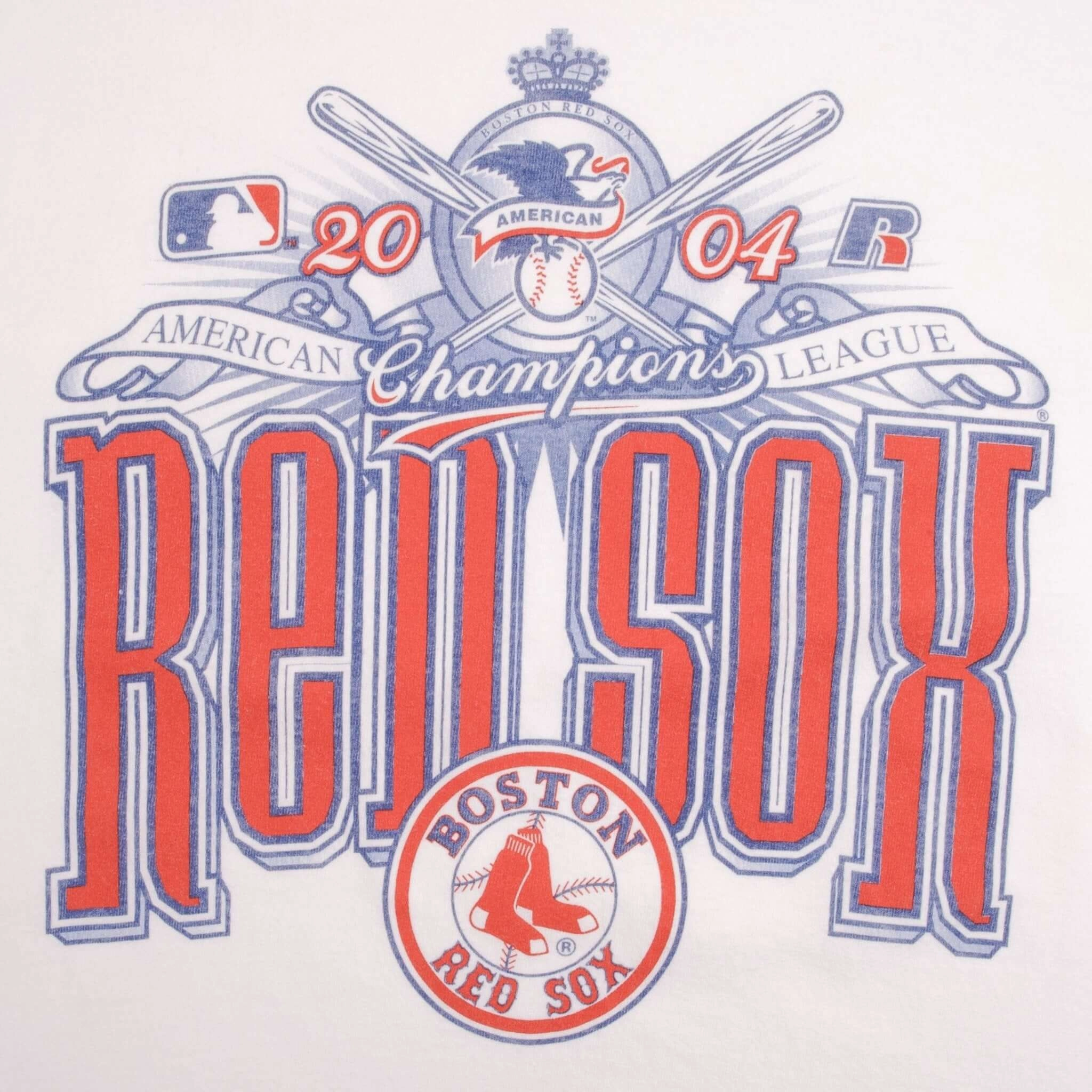 VINTAGE MLB BOSTON RED SOX CHAMPIONS 2004 TEE SHIRT SIZE MEDIUM