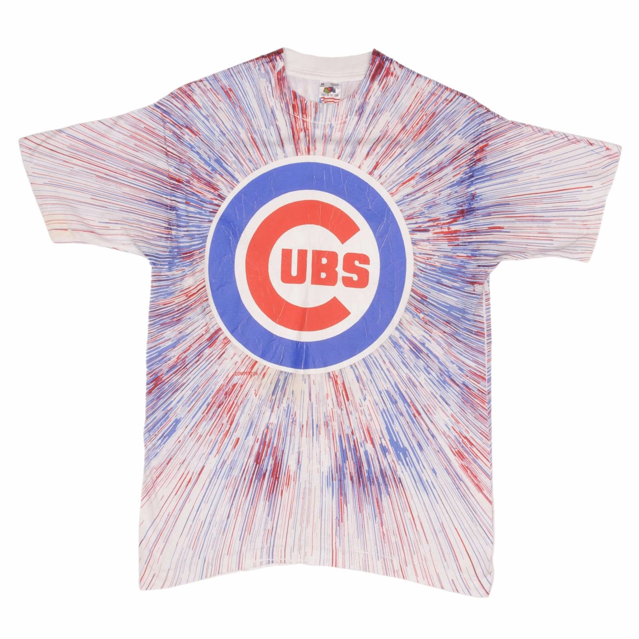 VINTAGE MLB CHICAGO CUBS 1990S TIE DYE TEE SHIRT SIZE MEDIUM
