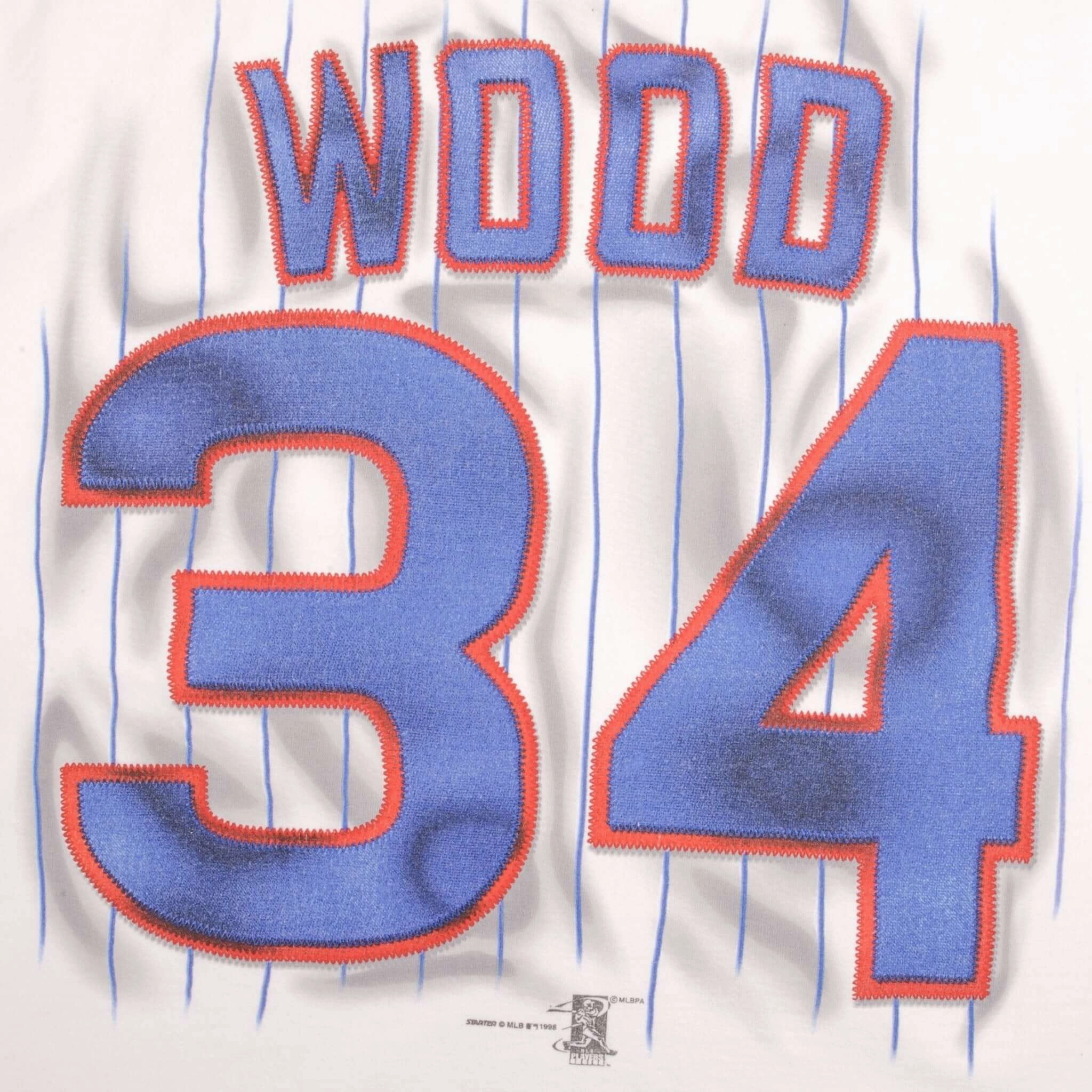 VINTAGE MLB CHICAGO CUBS KERRY WOOD 1998 TEE SHIRT SIZE MEDIUM MADE IN USA