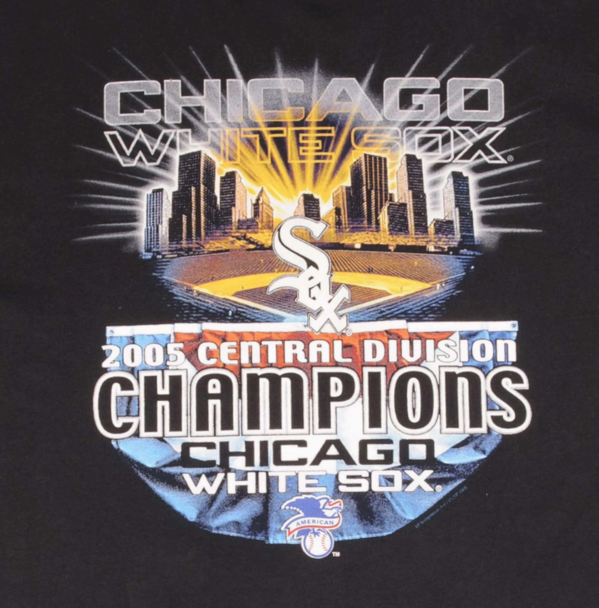 VINTAGE MLB CHICAGO WHITE SOX CENTRAL DIVISION CHAMPS 2005 TEE SHIRT SIZE LARGE