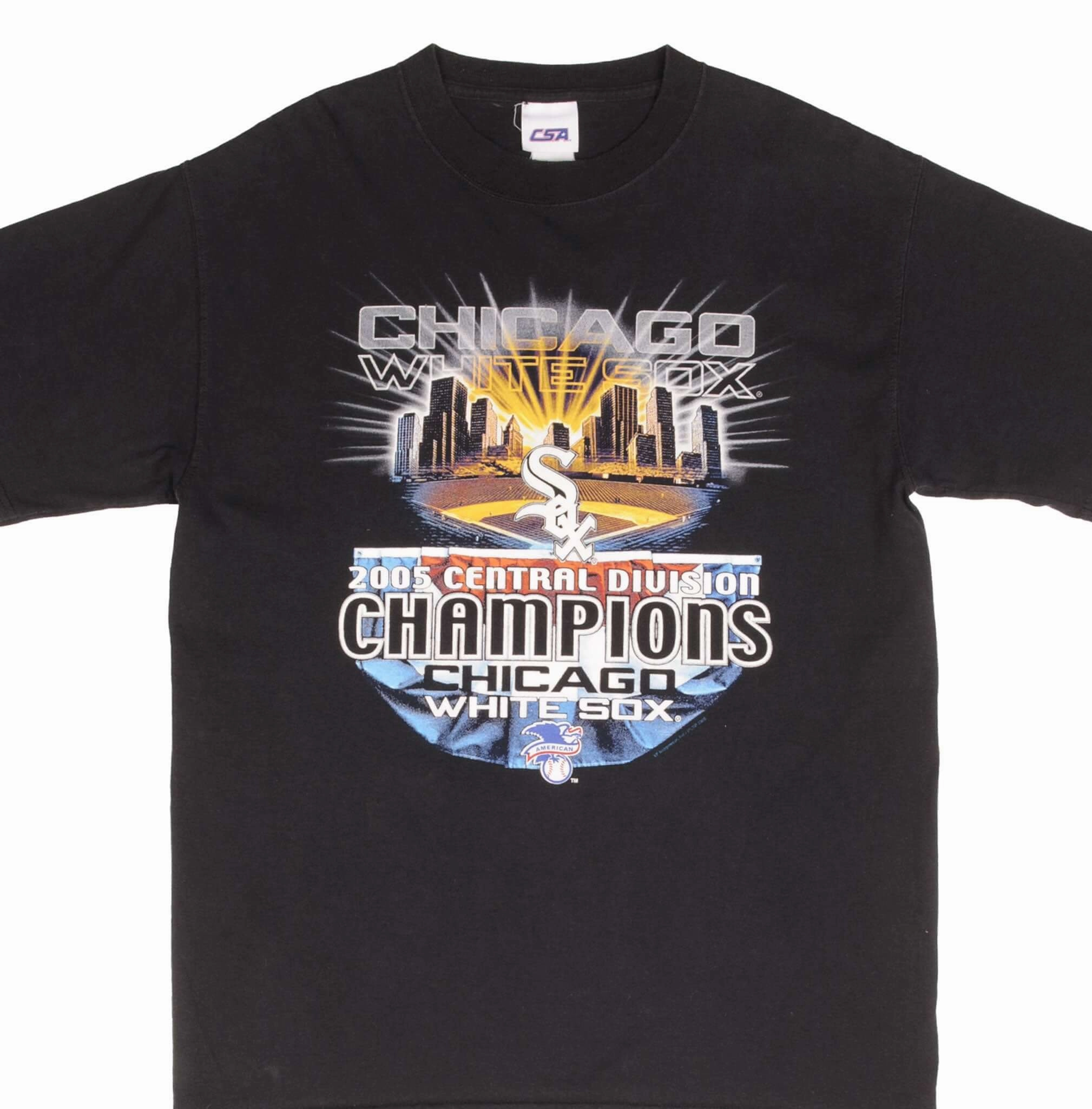VINTAGE MLB CHICAGO WHITE SOX CENTRAL DIVISION CHAMPS 2005 TEE SHIRT SIZE LARGE