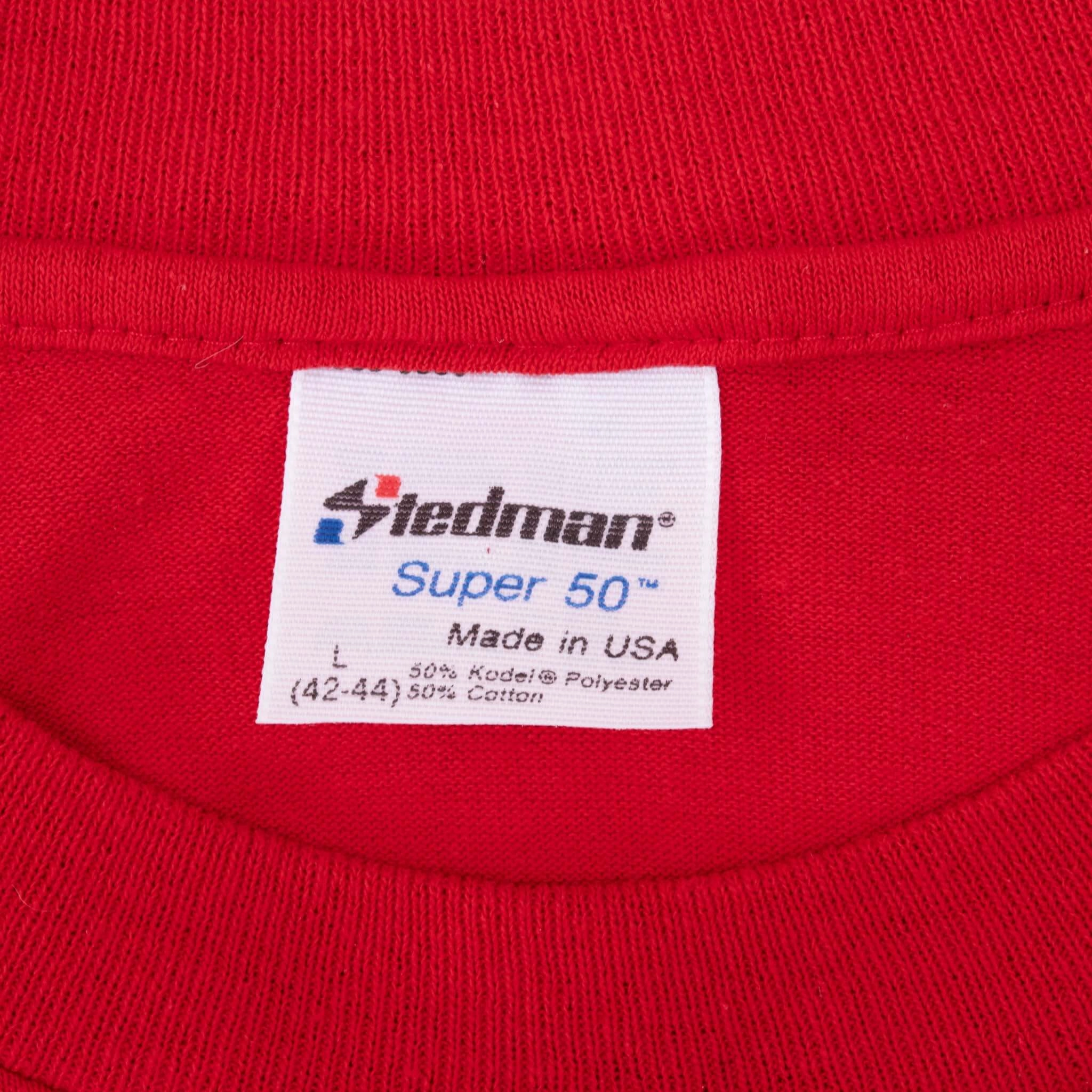 VINTAGE MLB CINCINNATI REDS WORLD CHAMPIONS TEE SHIRT 1990 MEDIUM MADE IN USA