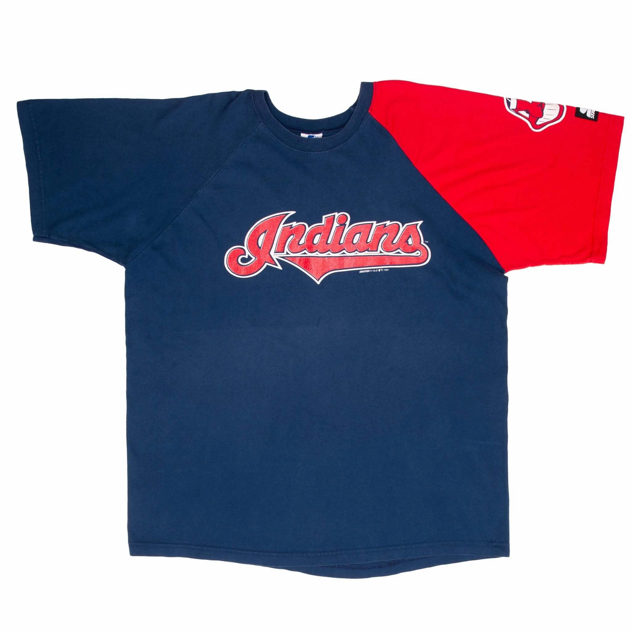 VINTAGE MLB CLEVELAND INDIANS 1994 TEE SHIRT SIZE XL MADE IN USA