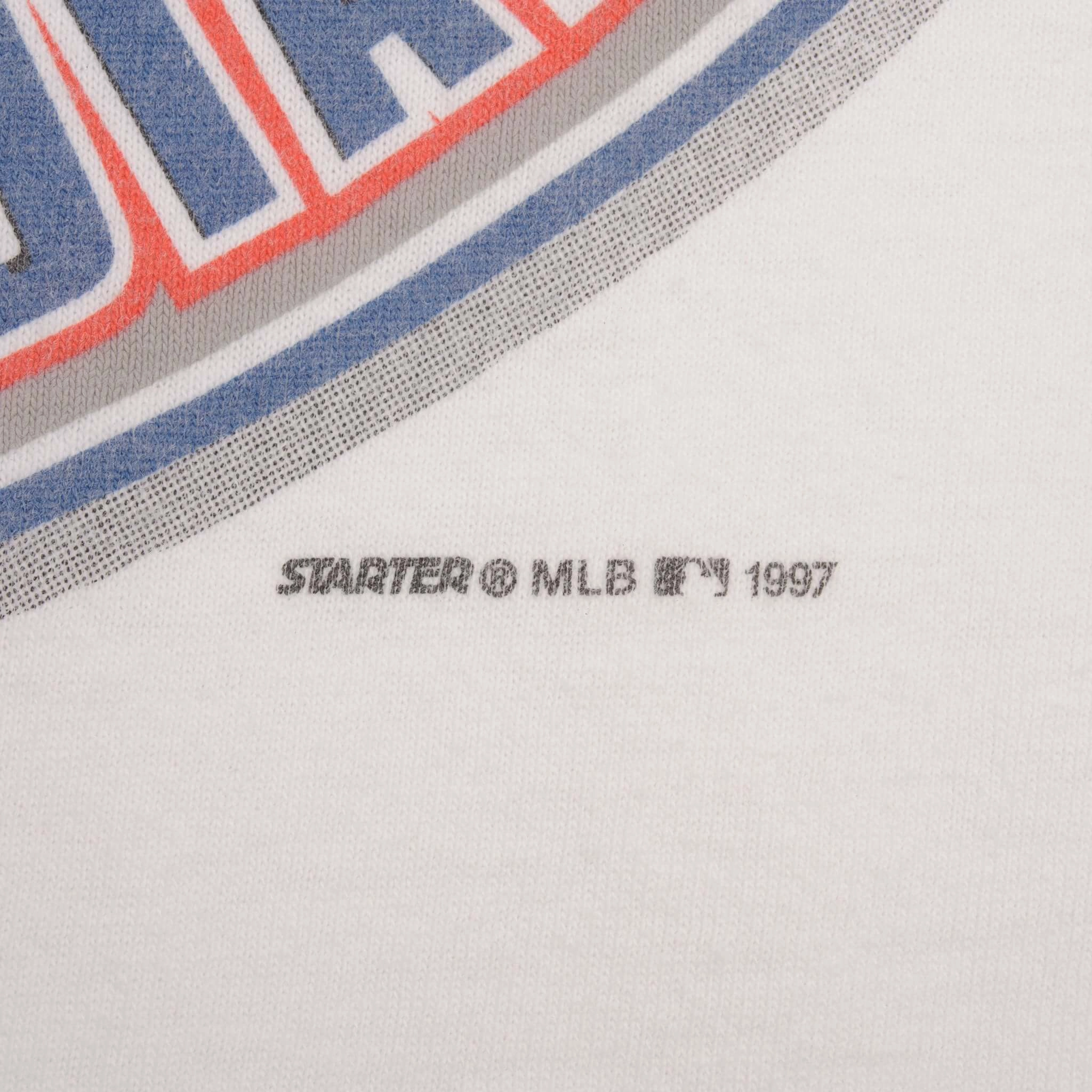 VINTAGE MLB CLEVELAND INDIANS AMERICAN LEAGUE CHAMPIONS 1997 TEE SHIRT SIZE XL