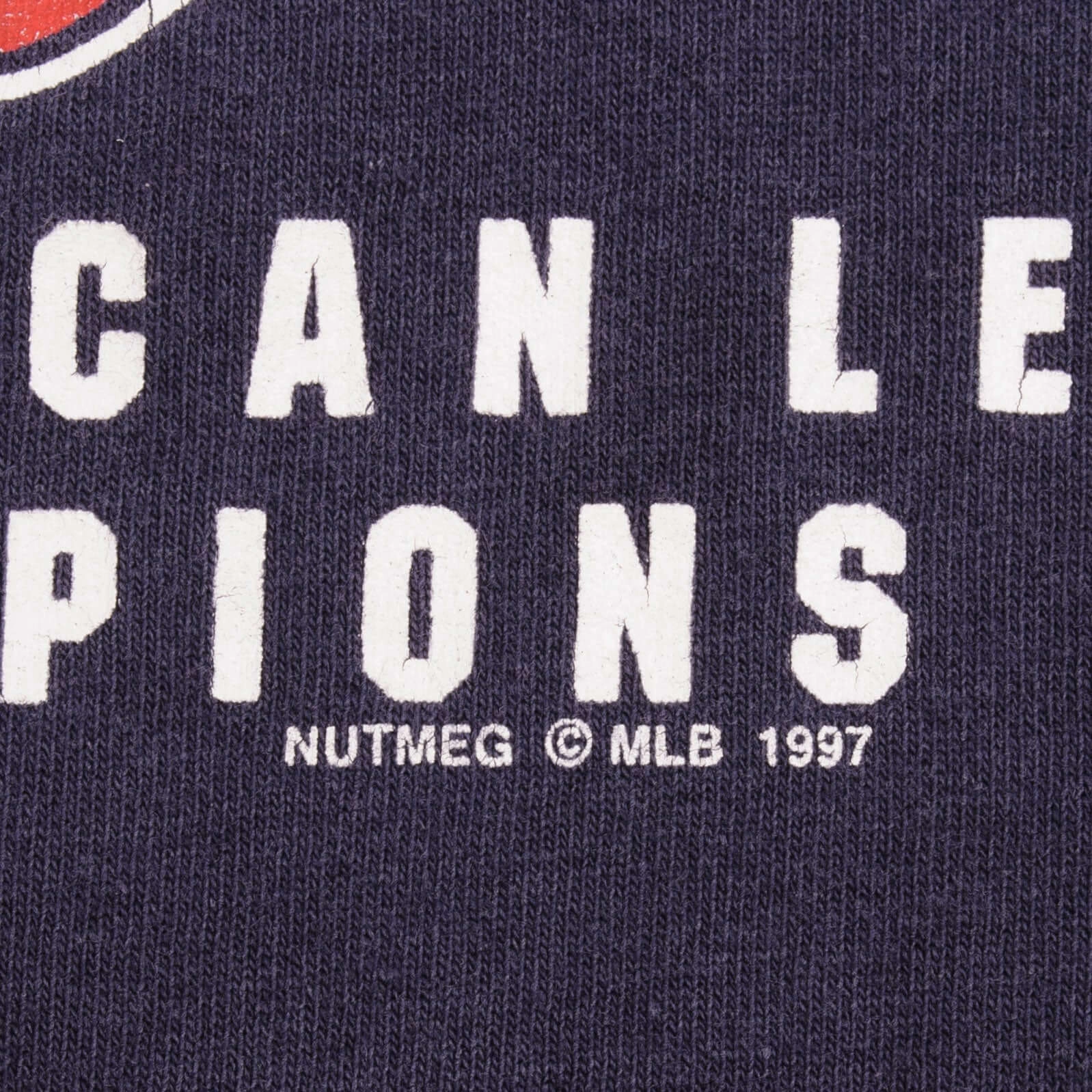 VINTAGE MLB CLEVELAND INDIANS CHAMPIONS 1997 TEE SHIRT SIZE LARGE