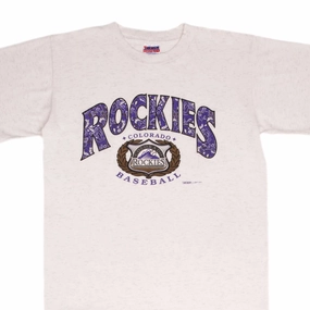VINTAGE MLB COLORADO ROCKIES 1993 TEE SHIRT SIZE LARGE MADE IN USA
