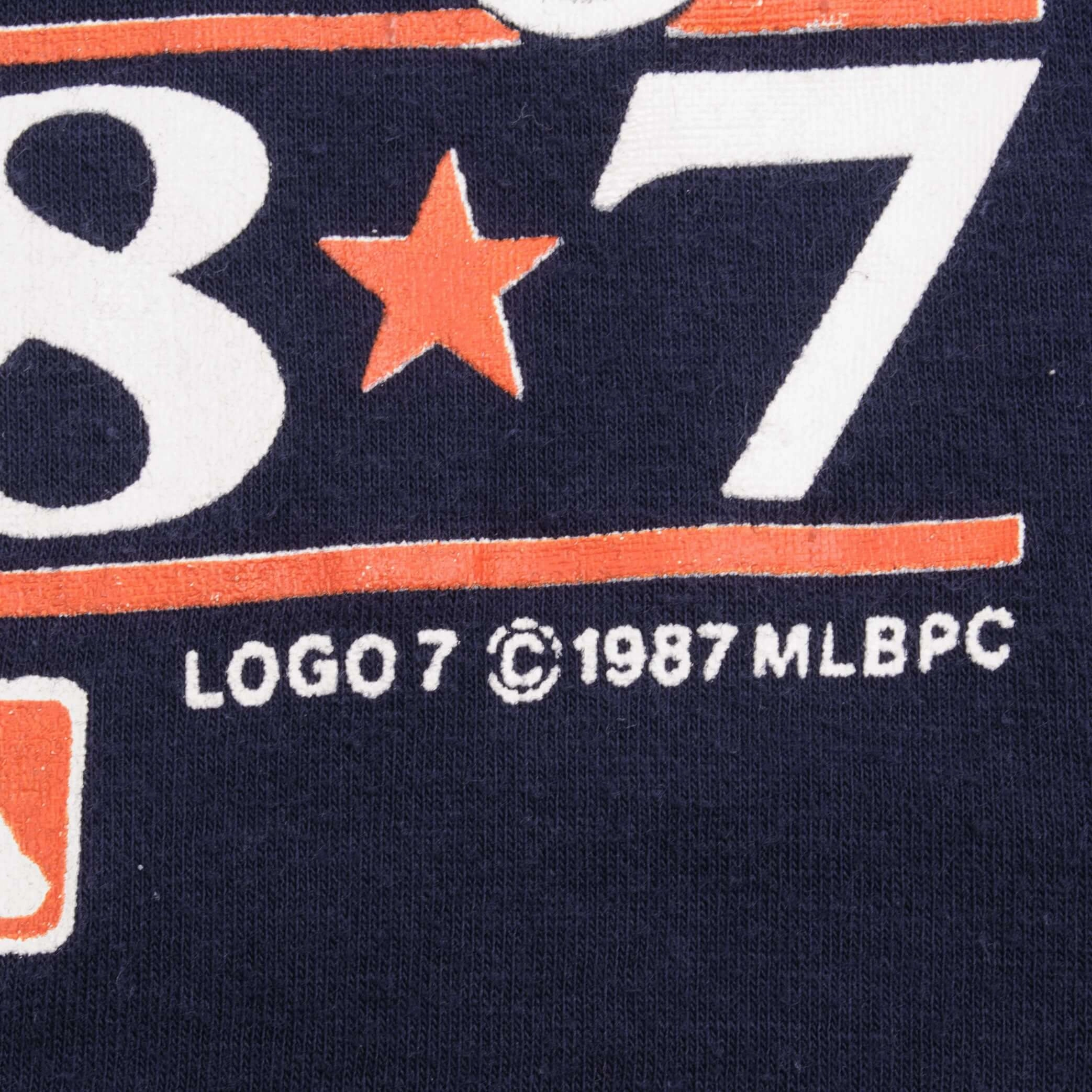 VINTAGE MLB MINNESOTA TWINS WORLD CHAMPIONS 1987 TEE SHIRT SZE LARGE MADE IN USA