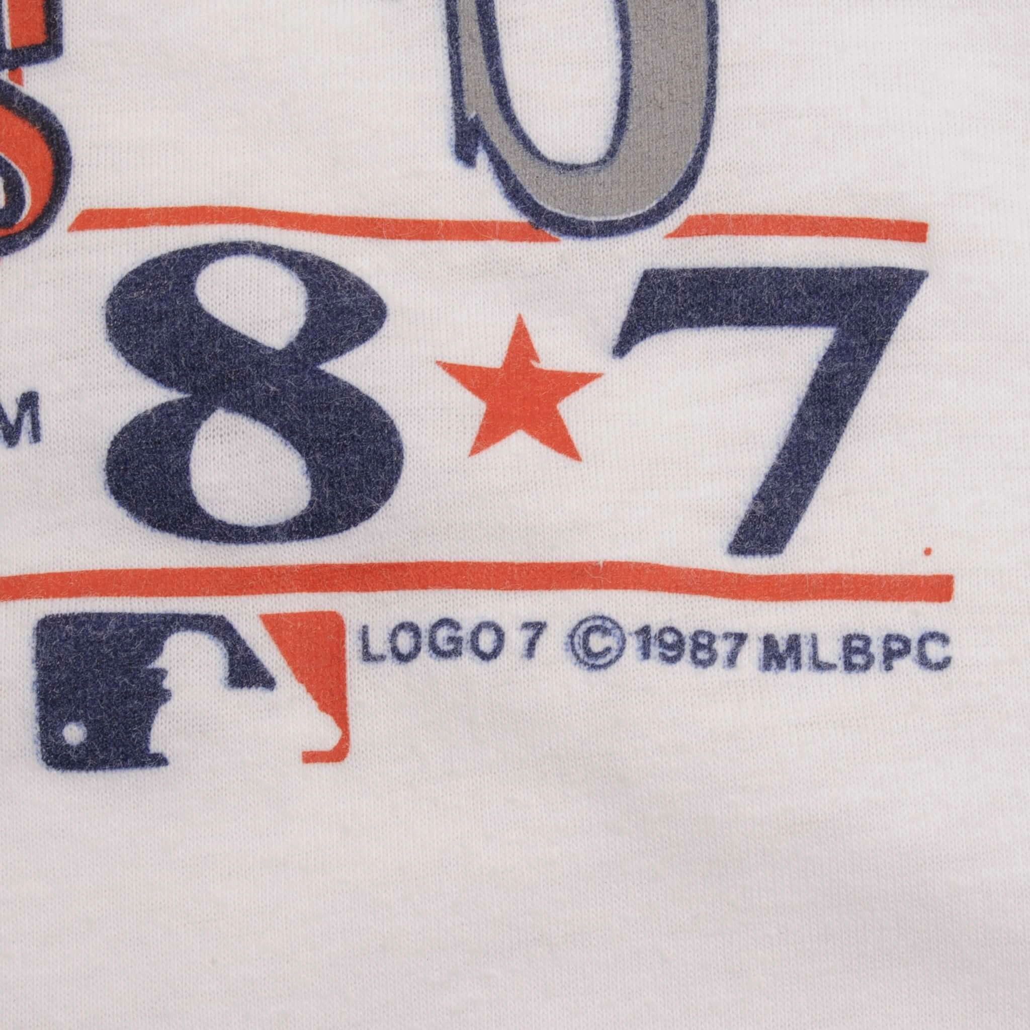 VINTAGE MLB MINNESOTA TWINS WORLD CHAMPIONS 1987 TEE SHIRT SZE LARGE MADE IN USA