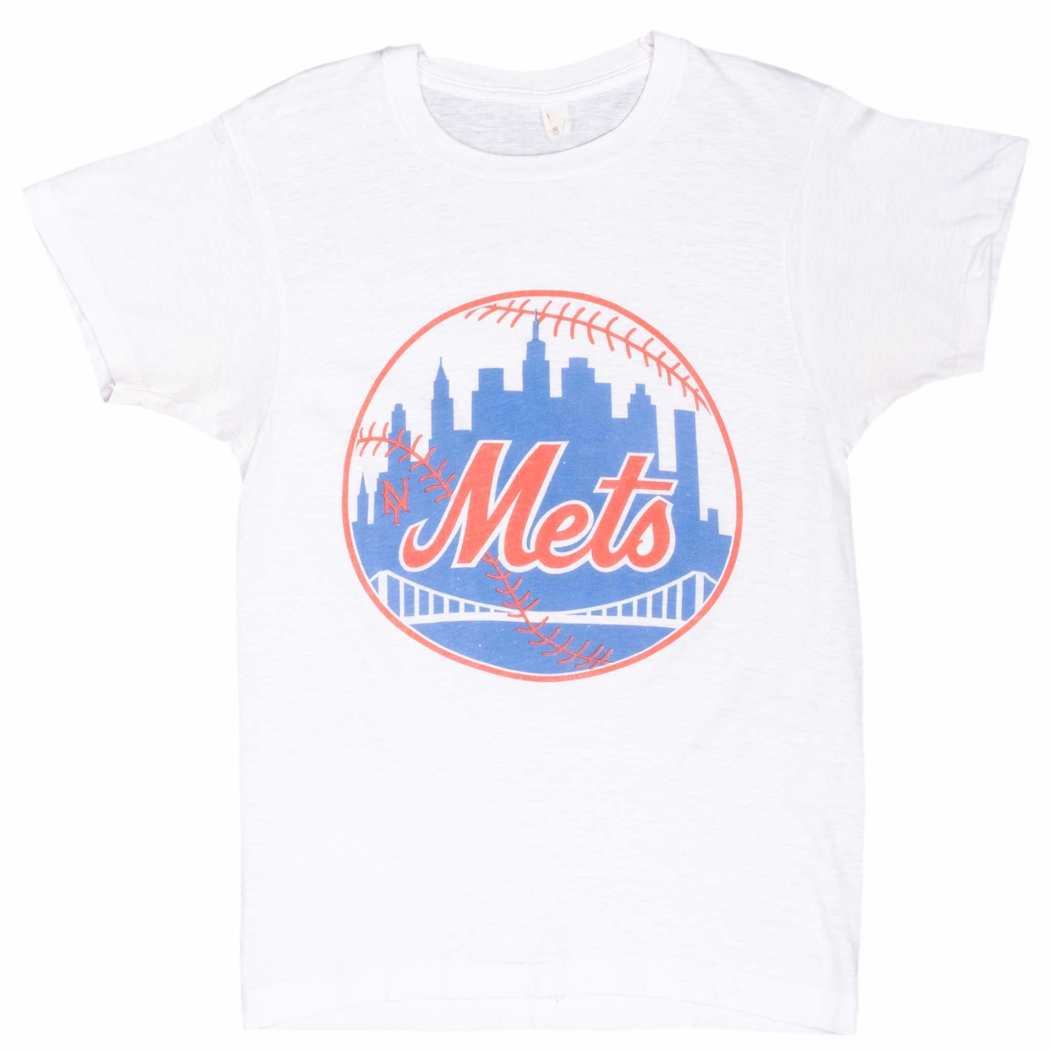 VINTAGE MLB NEW YORK METS TEE SHIRT 1980S XS MADE IN USA