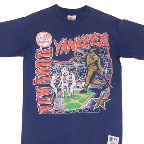 VINTAGE MLB NEW YORK YANKEES 1990S TEE SHIRT SIZE MEDIUM MADE IN USA
