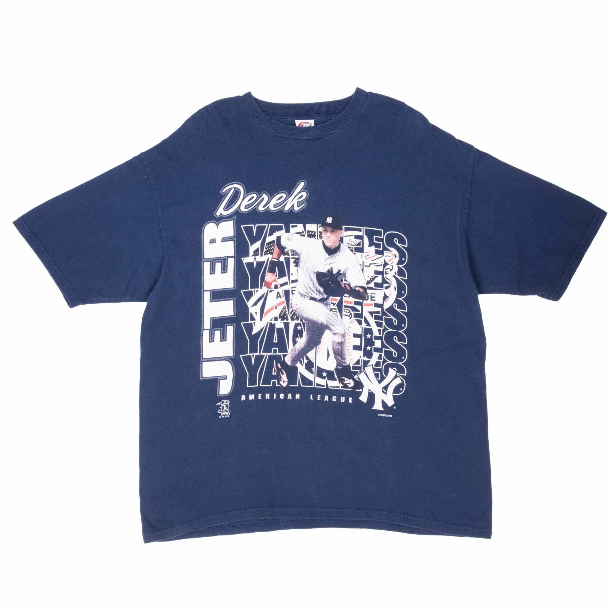 VINTAGE MLB NEW YORK YANKEES DEREK JETER 2000 TEE SHIRT XL